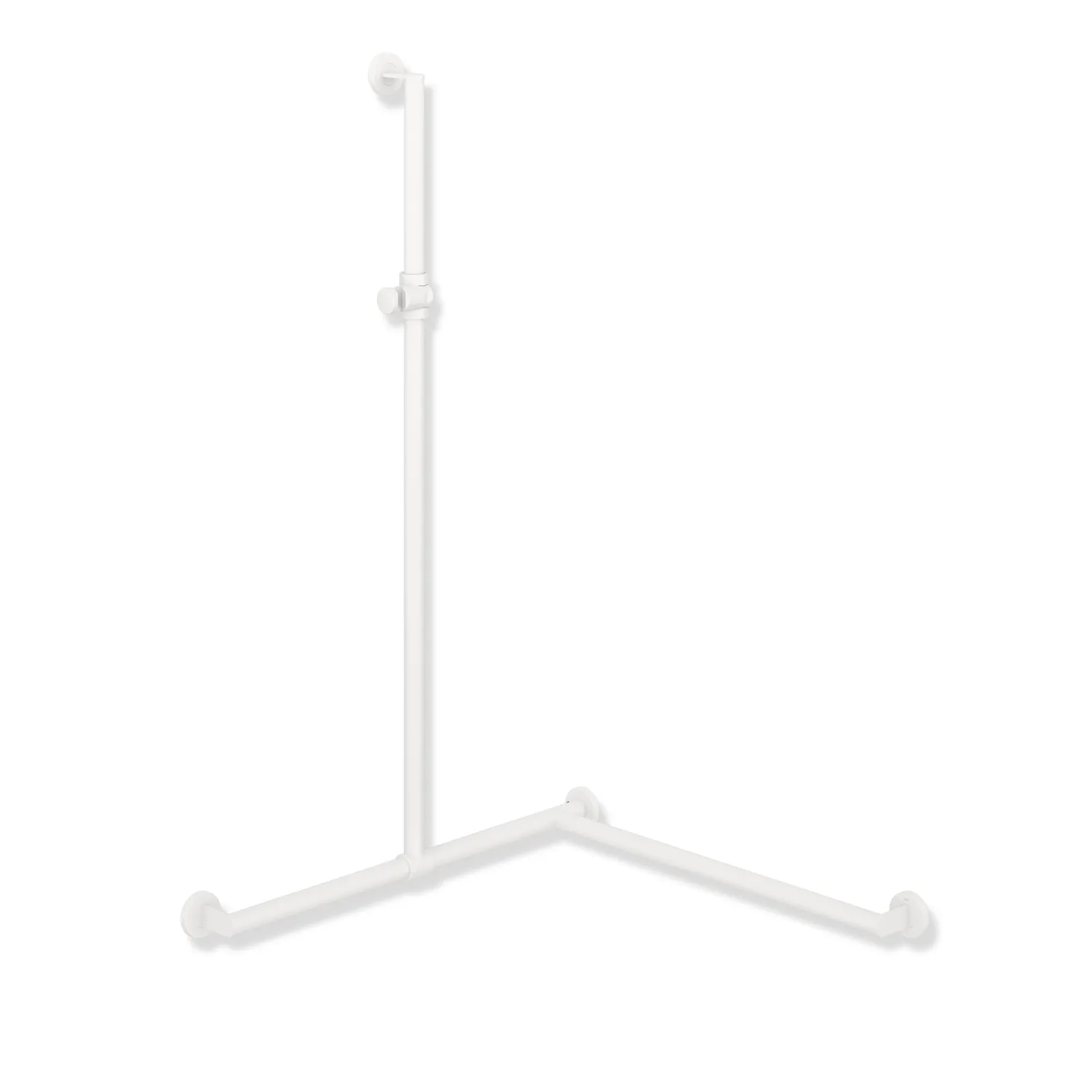 Duschhdl.,d:32/32,re,A1=1250mm, W1/2=800mm, plvb weiß tiefmatt/wem Duschhdl.,d:32/32,re,A1=1250mm, W1/2=800mm, plvb weiß tiefmatt/wem