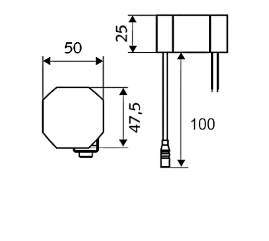 Unterputz-Netzteil 12 VDC, 100 - 240 VAC, 50 - 60 Hz, Netzteil