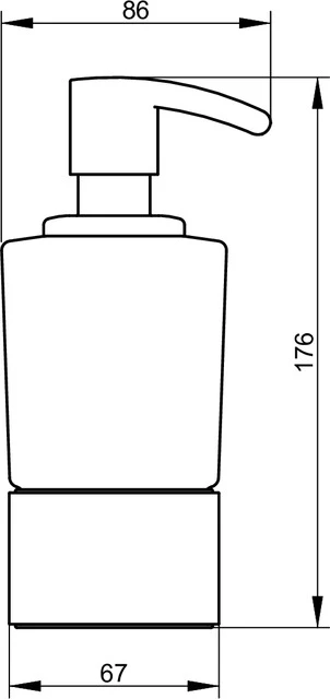 Elegance 11653019001 Schaumseifenspender Tischmodell m. Halter u. Pumpe verchromt