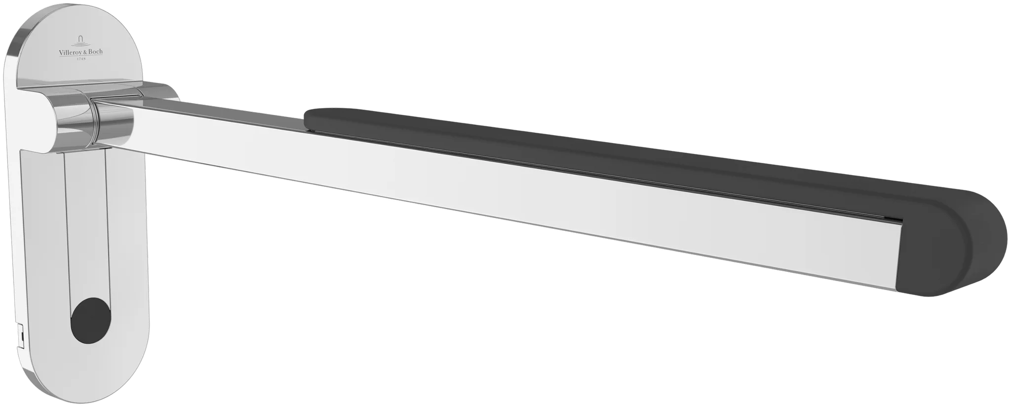 Villeroy & Boch ViCareDESIGN Klappgriff, Aluminium, Soft Touch-Auflage, Easy-Click, verchromter Edelstahl