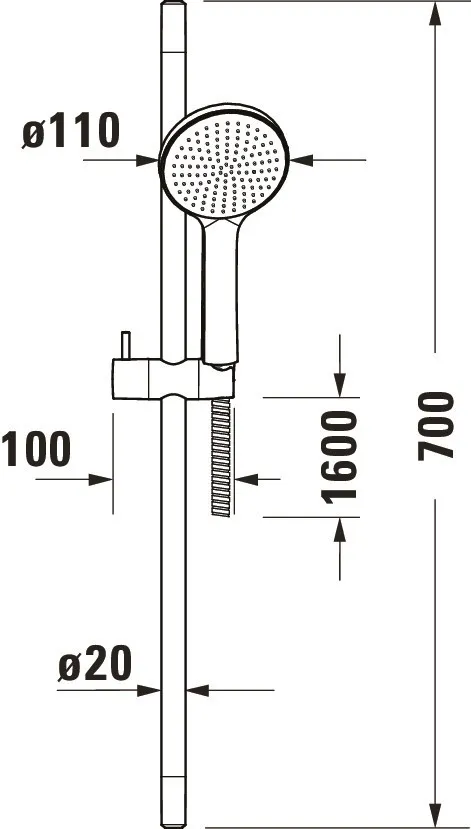 Brausegarnitur Brausen und Zubehör Brauseset „ZubehörArmaturen“ in Chrom