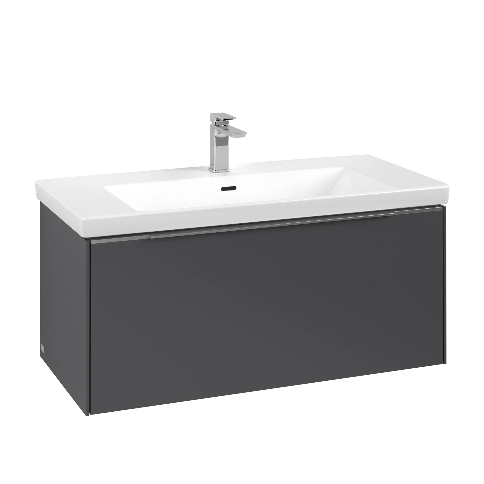 Villeroy & Boch Waschtischunterschrank „Subway 3.0“ für Schrankwaschtisch 97,3 × 42,9 × 47,8 × 47,8 cm 1 Auszug, Waschbecken mittig, mittig