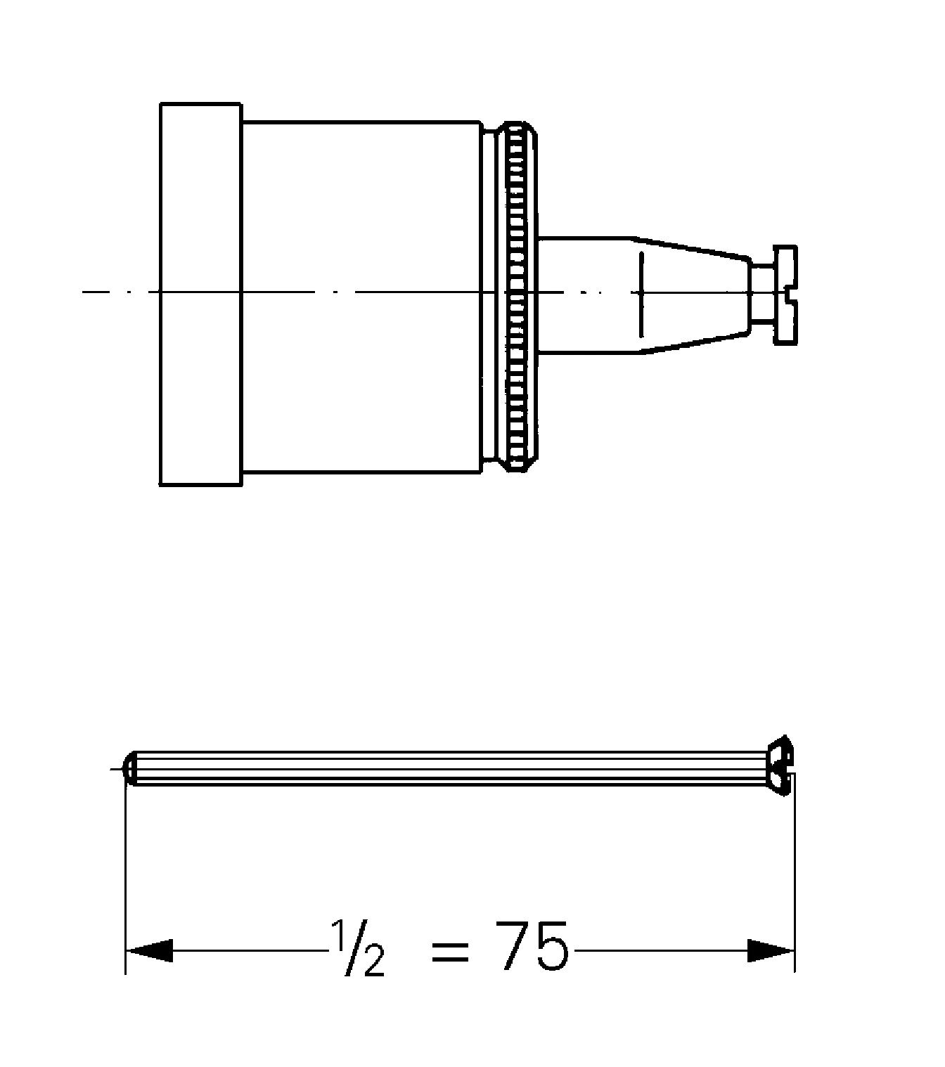 Verlängerungsset 06086, 40 mm, für Grohmix Thermostate, weiß