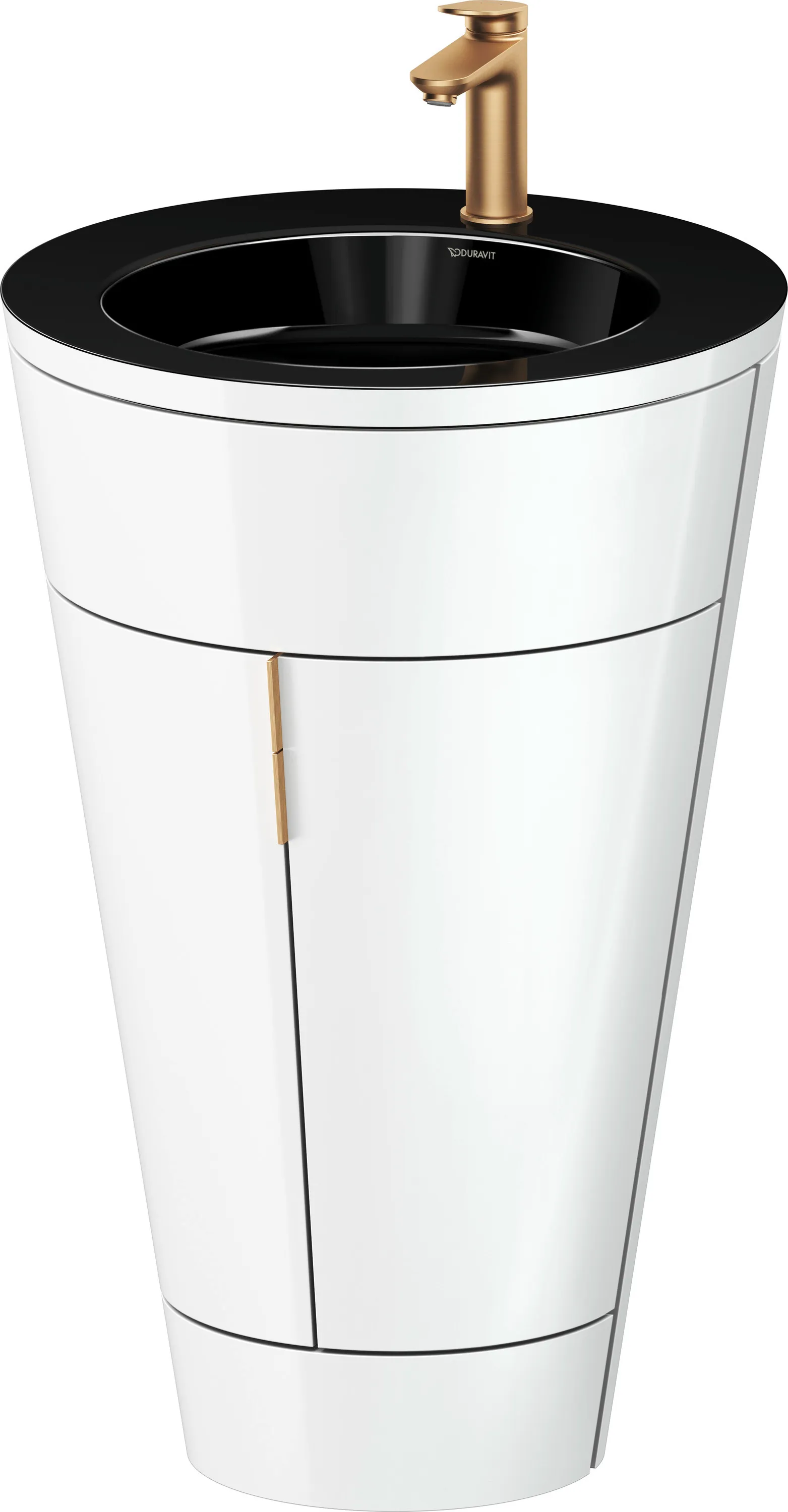 Duravit Waschtischunterschrank bodenstehend „Starck 1“ 56 × 86,4 × 60,5 cm in Schwarz Hochglanz