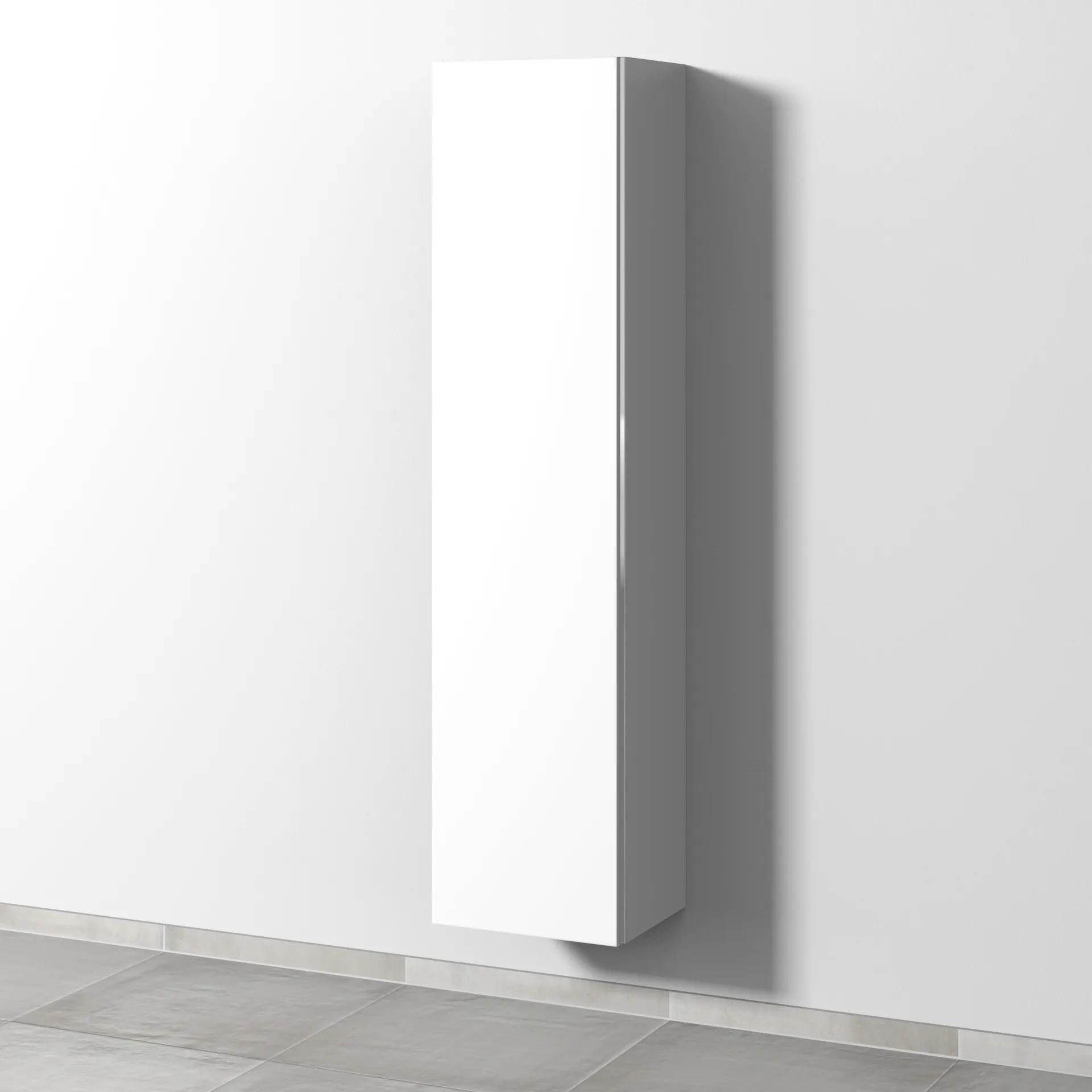 Sanipa Hochschrank „3way“ 400 × 1700 × 345 mm Anschlag links, in Weiß-Soft, Anschlag links