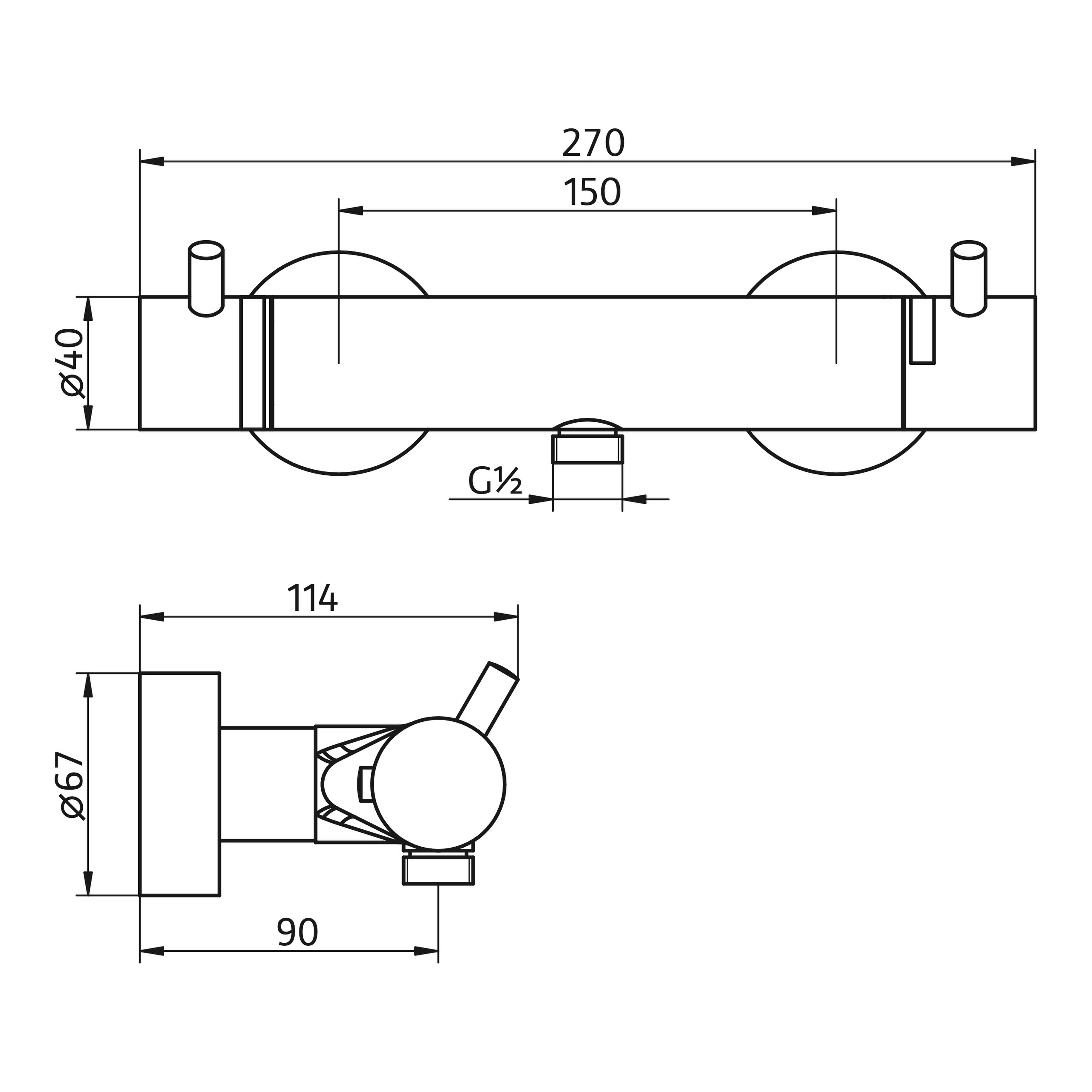 HSK Duschthermostat „Rund“ in chrom HSK Duschthermostat „Rund“ in chrom