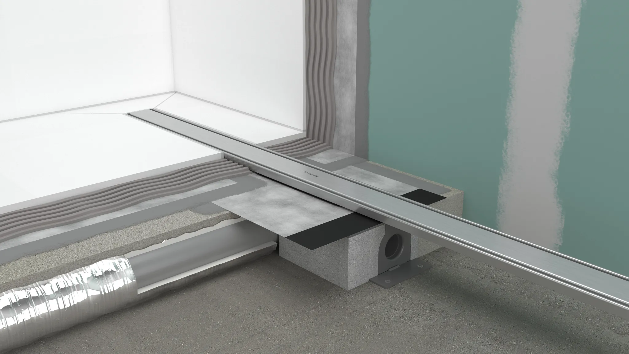 Hansgrohe RainDrain Original Fertigset Duschrinne 900, Edelstahl gebürstet Hansgrohe RainDrain Original Fertigset Duschrinne 900, Edelstahl gebürstet