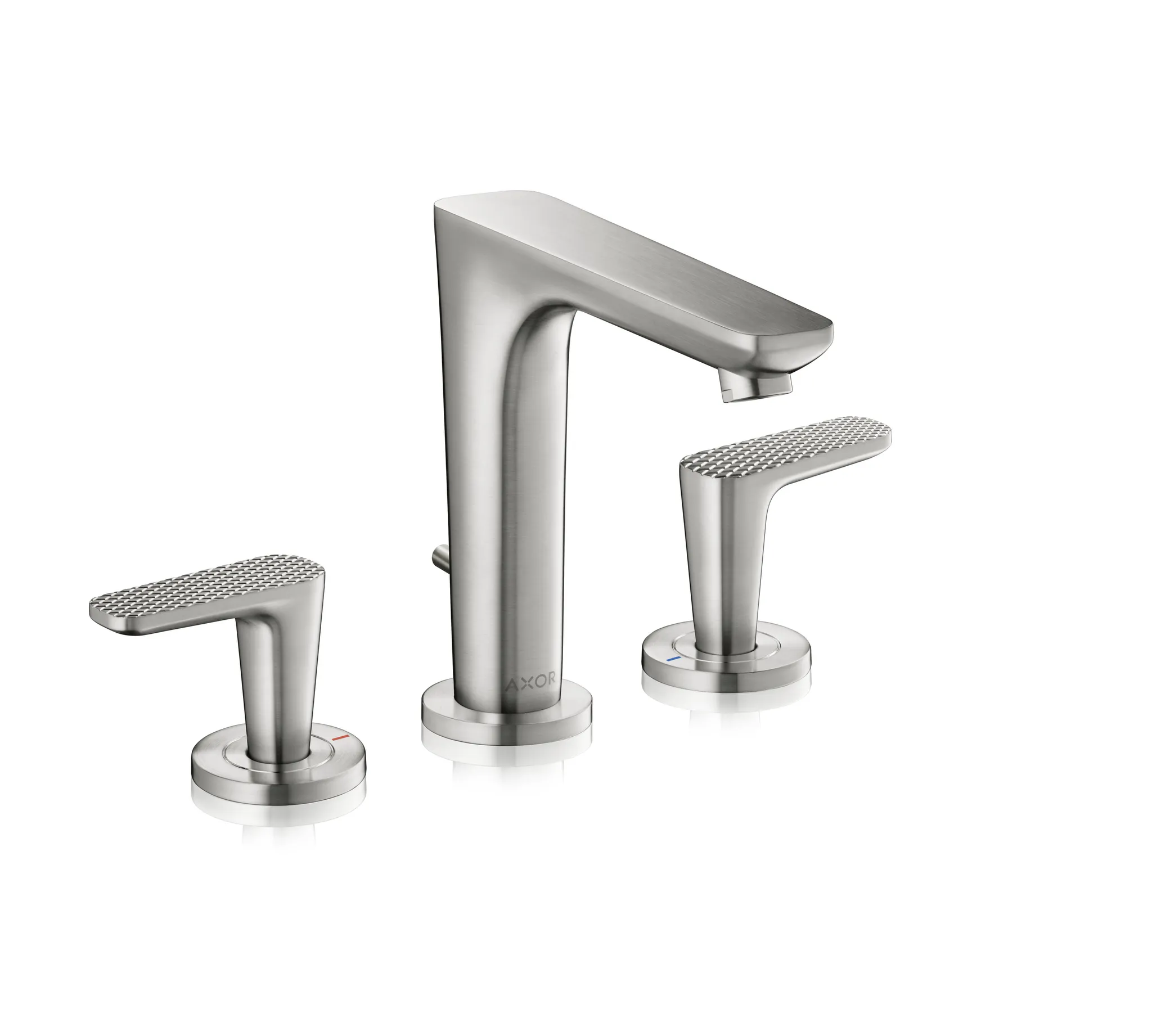 Zweihand-Waschtischarmatur „Axor Citterio C“ Ausladung 135 mm in Brushed Nickel