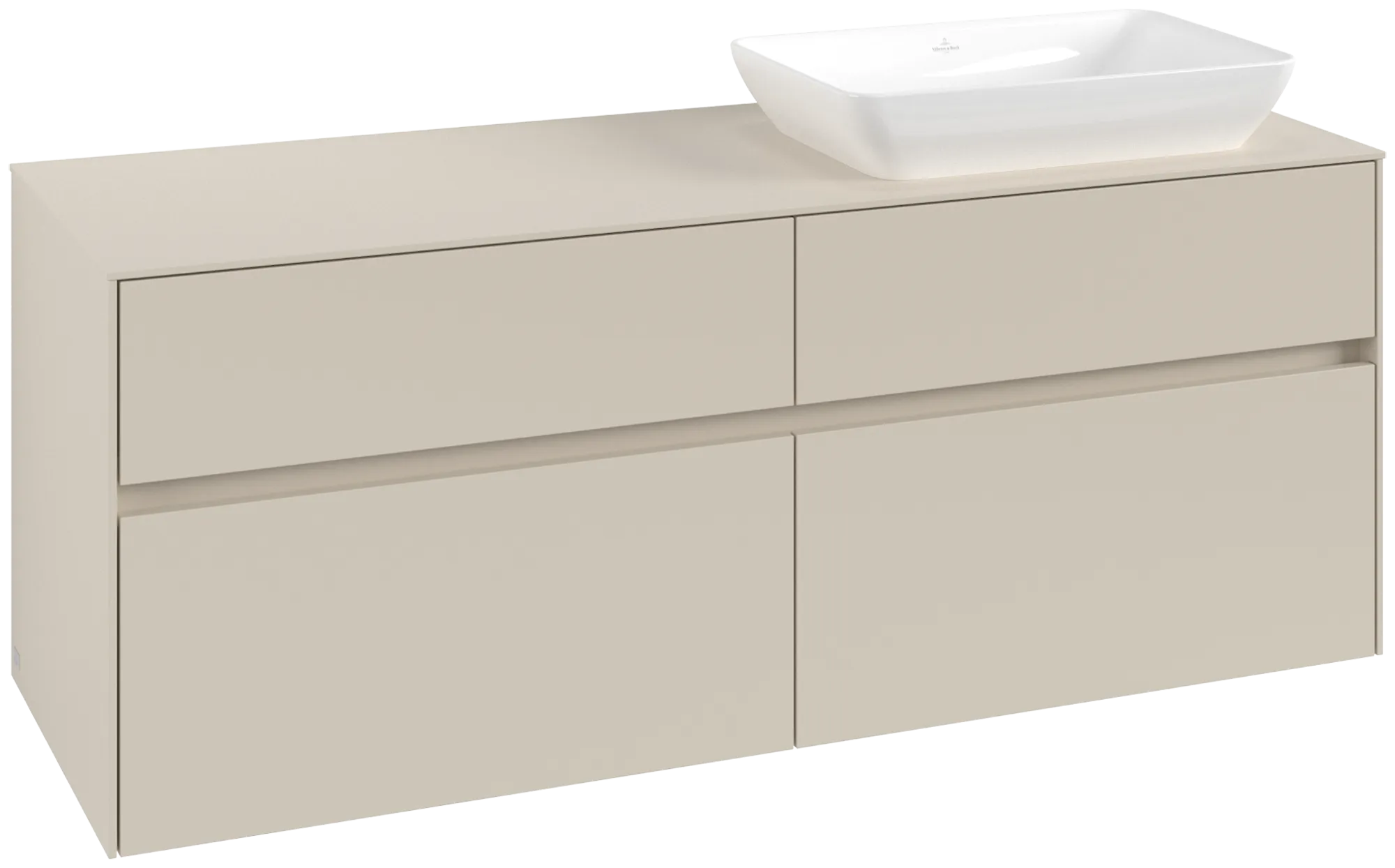 Villeroy & Boch Collaro Waschbeckenunterschrank C11800, 1400 x 548 x 500 mm, Cashmere Grey Villeroy & Boch Collaro Waschbeckenunterschrank C11800, 1400 x 548 x 500 mm, Cashmere Grey