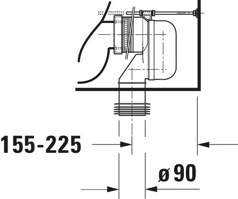 SWC Kombi D-Neo 650mmm, Weiß rimless, fürSPK, TS, Abgang Vario, HYG