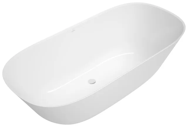 Villeroy & Boch Badewanne „Theano“ freistehend oval 175 × 80 cm, Mittelablauf in Weiß Alpin Villeroy & Boch Badewanne „Theano“ freistehend oval 175 × 80 cm, Mittelablauf in Weiß Alpin