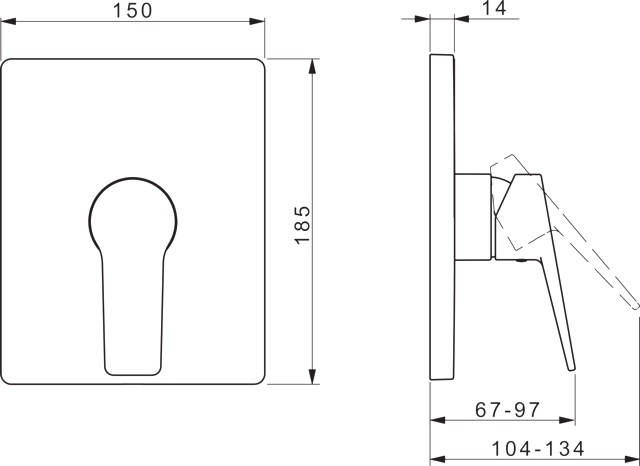 Einhebelmischer Fertigmontageset für Brausebatterie TWIST 8985 Rosette eckig Chrom Einhebelmischer Fertigmontageset für Brausebatterie TWIST 8985 Rosette eckig Chrom