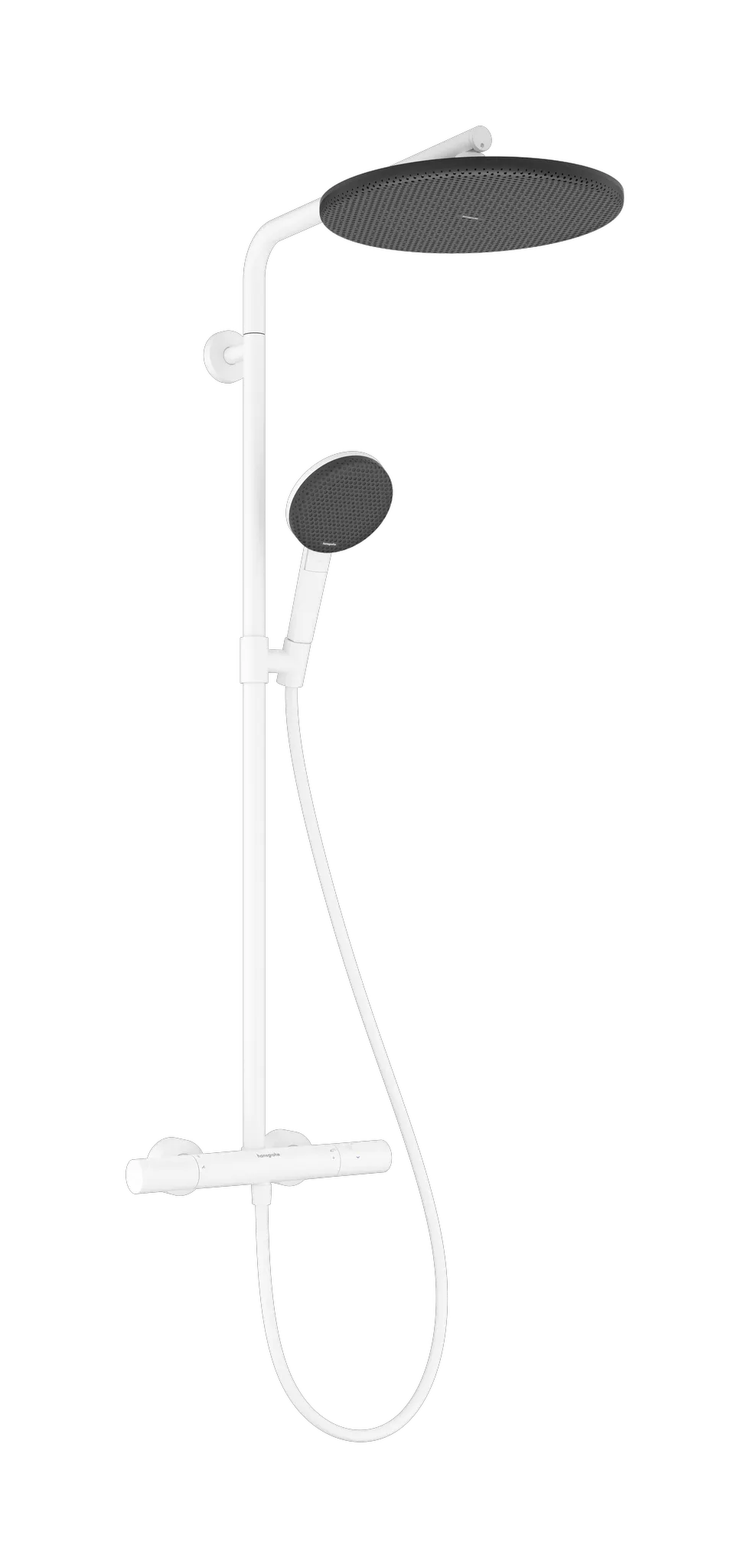 Hansgrohe Raindance Alive S Puro Showerpipe 300 1jet mit Ecostat Element, Mattweiß Hansgrohe Raindance Alive S Puro Showerpipe 300 1jet mit Ecostat Element, Mattweiß