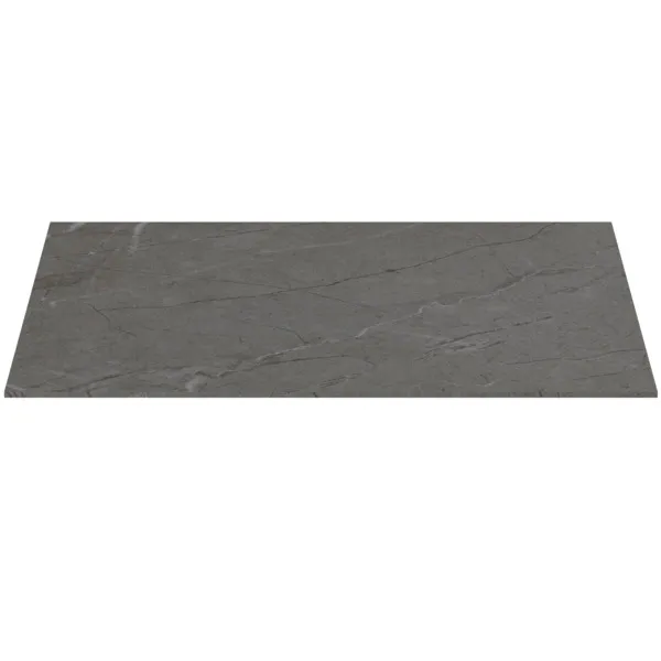 Waschtischplatte Conca, aus Keramik, 602x505x6mm, Marmor Noir Desir