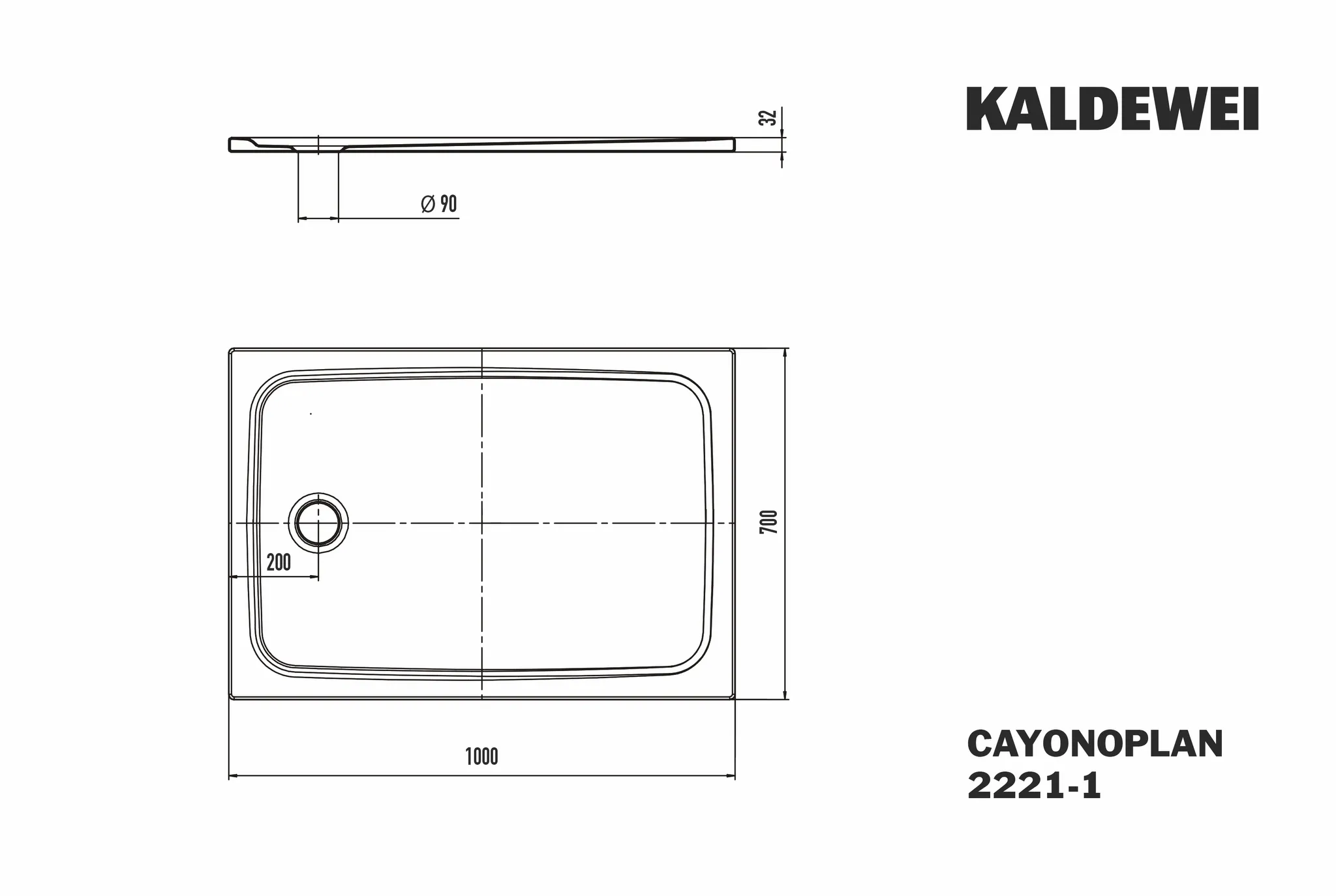 Kaldewei rechteck Duschwanne „Cayonoplan“ 700 × 1000 mm ohne Oberflächenbeschichtung, ohne Oberflächenveredelung, in warm grey 90 Kaldewei rechteck Duschwanne „Cayonoplan“ 700 × 1000 mm ohne Oberflächenbeschichtung, ohne Oberflächenveredelung, in warm grey 90