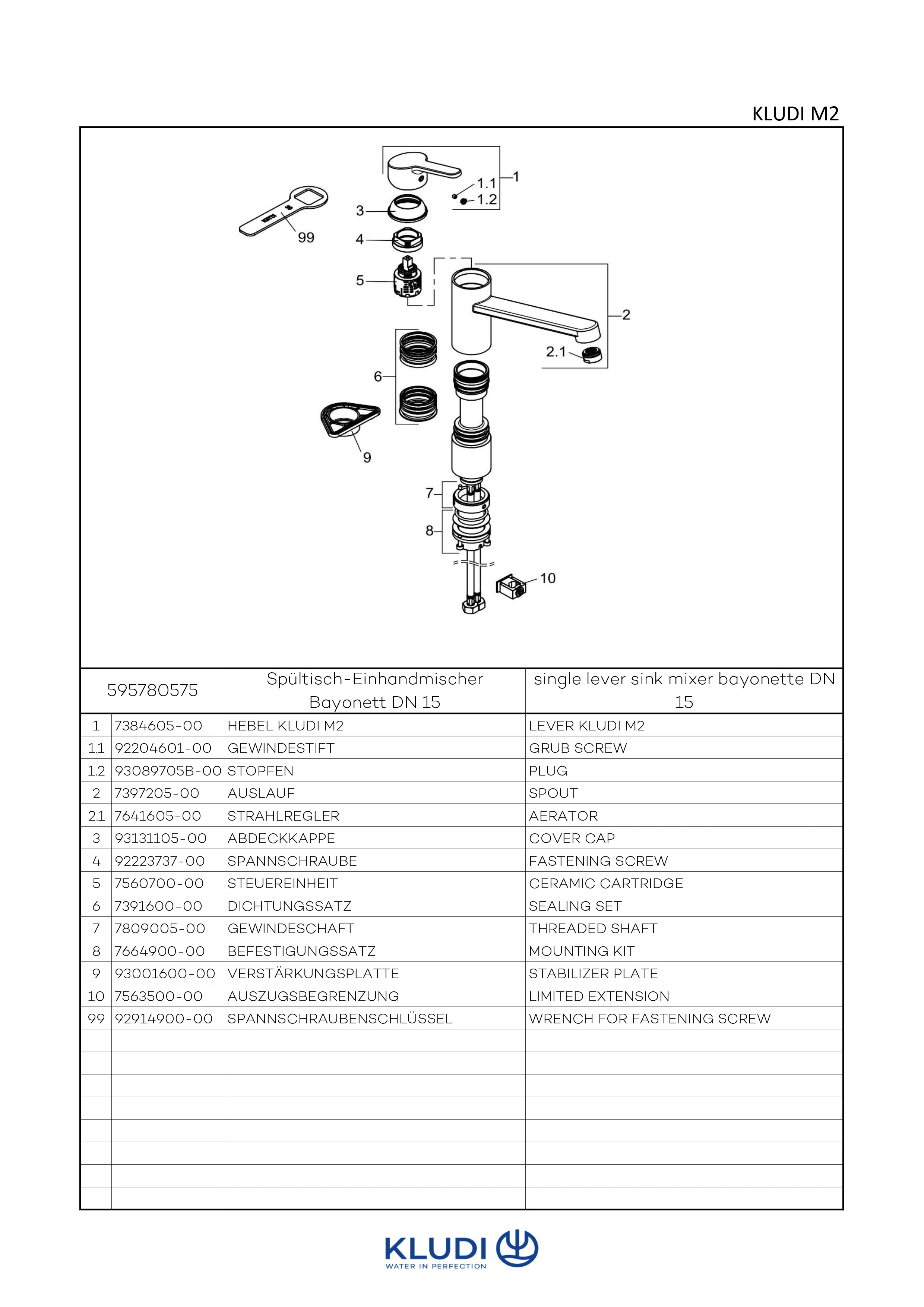 M2 SpültischBajonettEHM DN 15 UnterfensterMontage chrom M2 SpültischBajonettEHM DN 15 UnterfensterMontage chrom