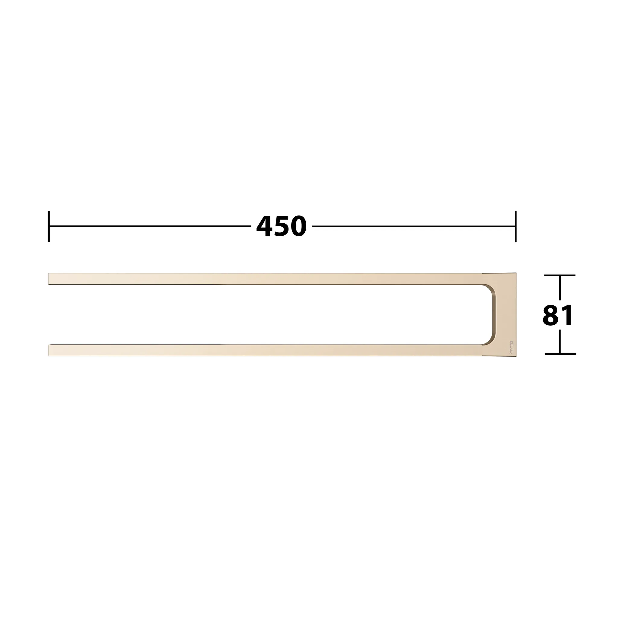 KEUCO EDITION 11 Handtuchhalter 2-armig 450 mm Bronze gebürstet KEUCO EDITION 11 Handtuchhalter 2-armig 450 mm Bronze gebürstet
