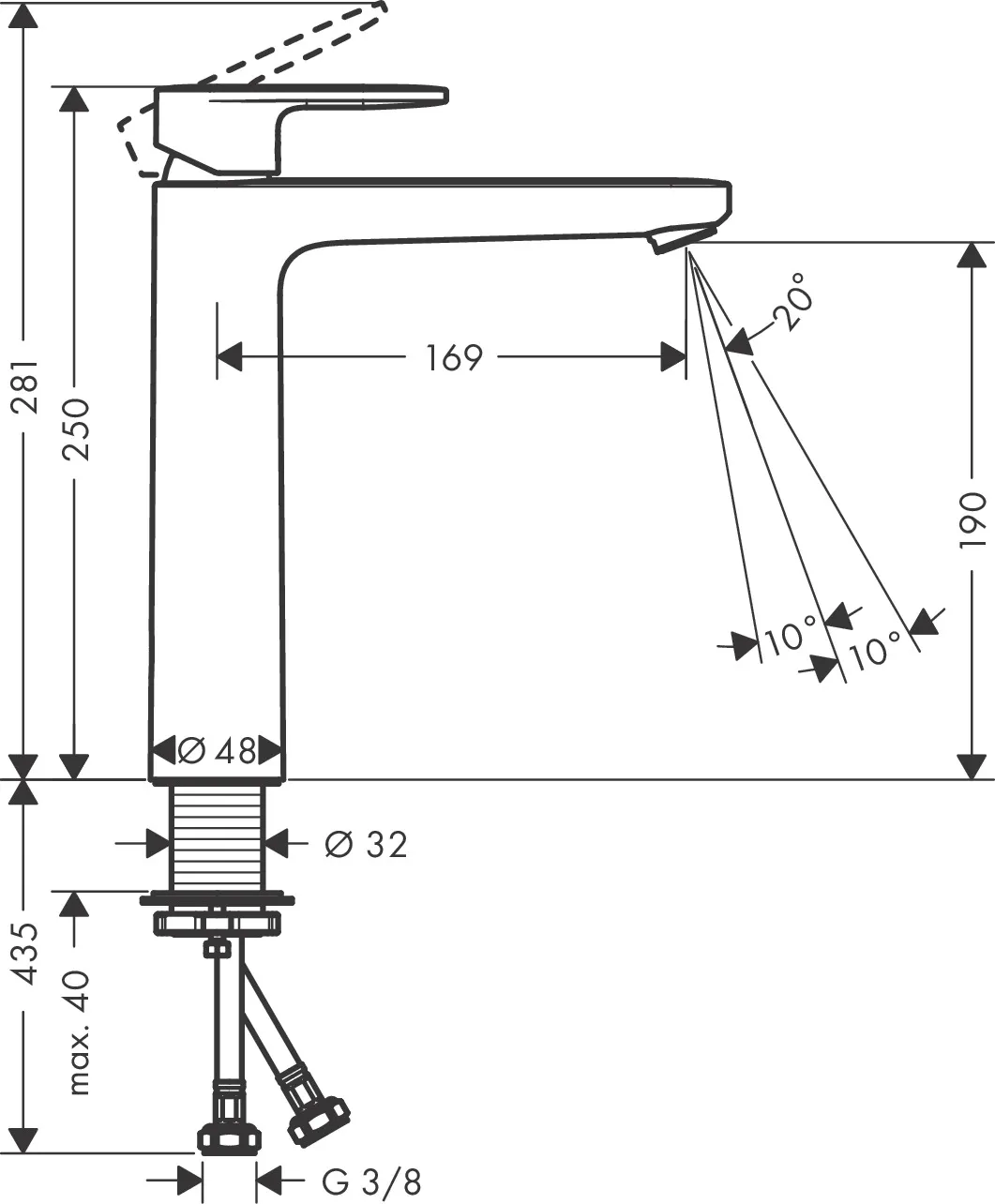Vernis Blend Einhebel-Waschtischmischer 190 CoolStart mit Push-Open Ablaufgarnitur, Chrom Vernis Blend Einhebel-Waschtischmischer 190 CoolStart mit Push-Open Ablaufgarnitur, Chrom