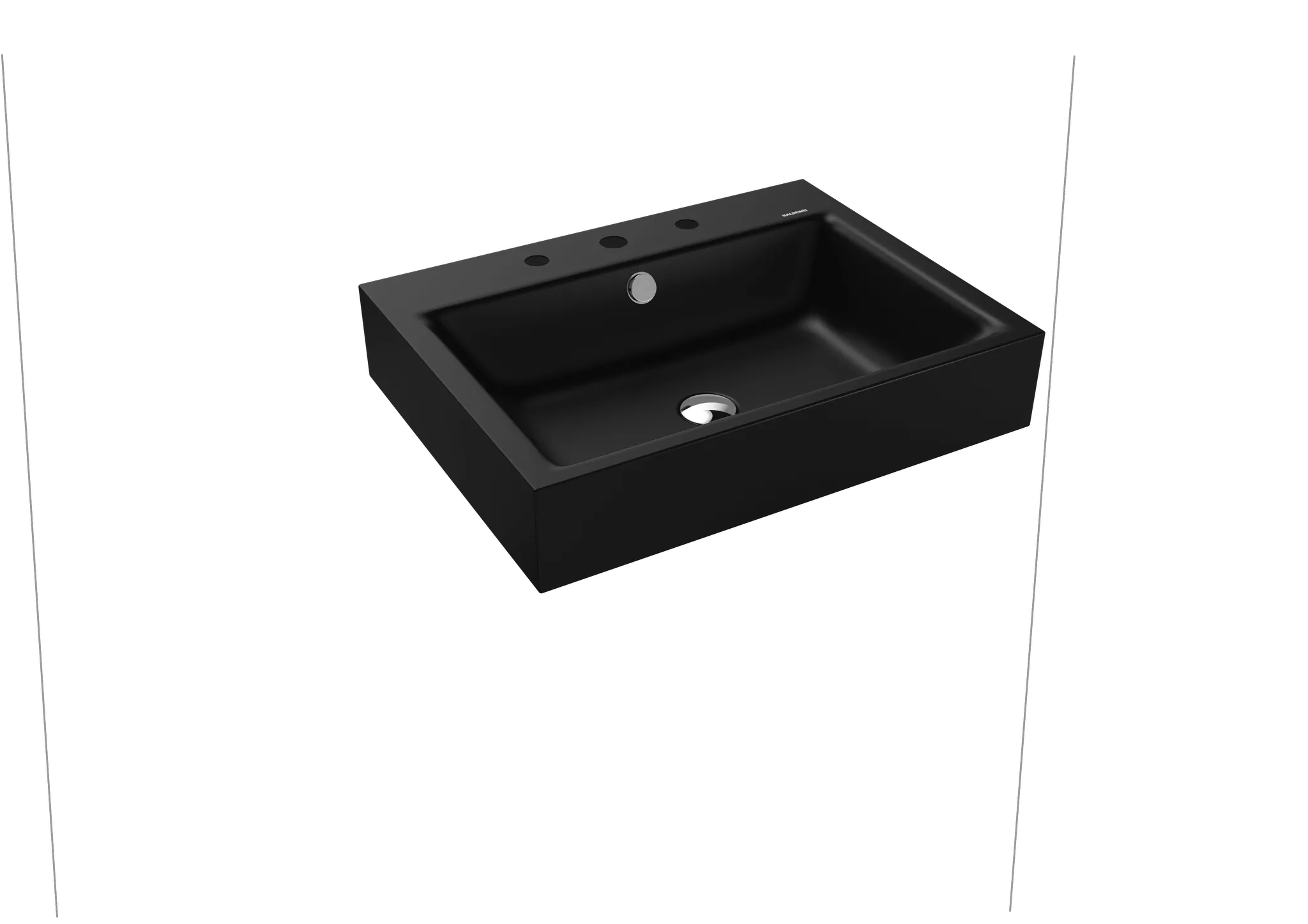 Wandwaschtisch „Puro“ 60 × 46 cm in cool grey 90, mit Perl-Effekt