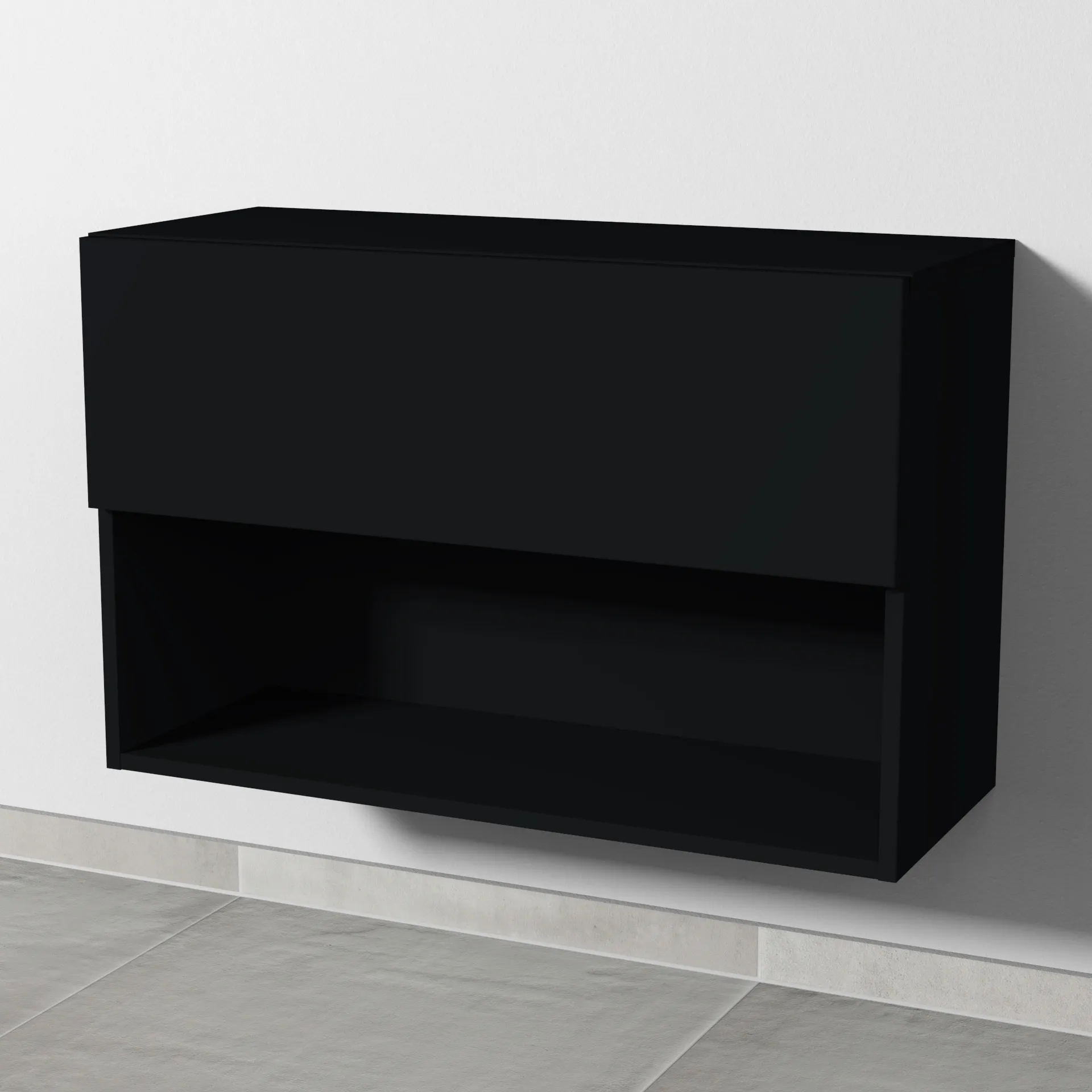 Sanipa Anbauschrank „4balance“ 800 × 518 × 329 mm in Schwarz (matt), ohne Beleuchtung