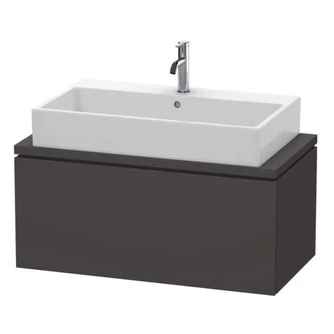 Duravit Waschtischunterschrank wandhängend „L-Cube“ 92 × 40 × 47,7 cm Graphit Supermatt Duravit Waschtischunterschrank wandhängend „L-Cube“ 92 × 40 × 47,7 cm Graphit Supermatt