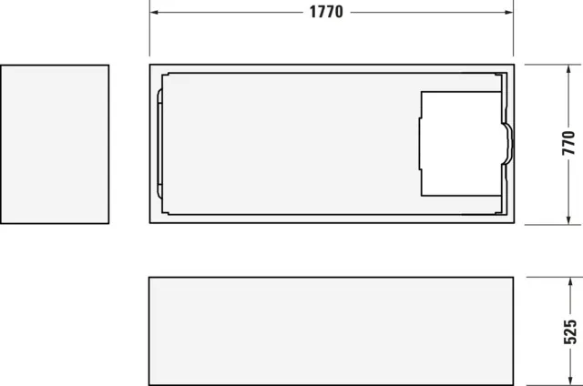 Duravit Badewanne „No.1“ rechteck 180 × 80 cm, Fußablauf