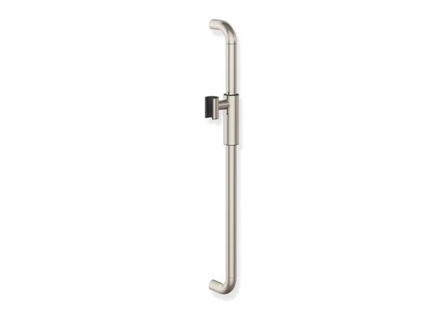 HEWI Brausehalterstange Serie 480, PVD beschichtet, Nickel glänzend, Achsmaß 600 mm, Durchmesser 25 mm