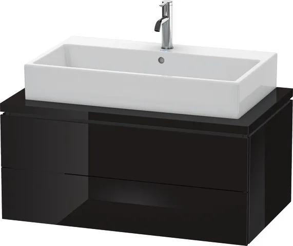 Duravit Waschtischunterschrank wandhängend „L-Cube“ 92 × 40 × 54,7 cm Schwarz Hochglanz Duravit Waschtischunterschrank wandhängend „L-Cube“ 92 × 40 × 54,7 cm Schwarz Hochglanz