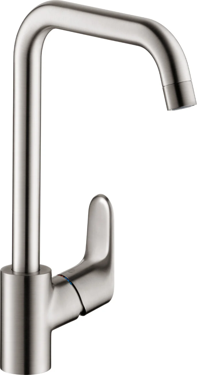 Hansgrohe Focus M41 Einhebel-Küchenmischer 260, Chrom, 1-Jet, max. Durchfluss 12 l/min, einstellbarer Schwenkbereich 110°, 150° oder 360°, Keramikmischsystem, für Durchlauferhitzer geeignet