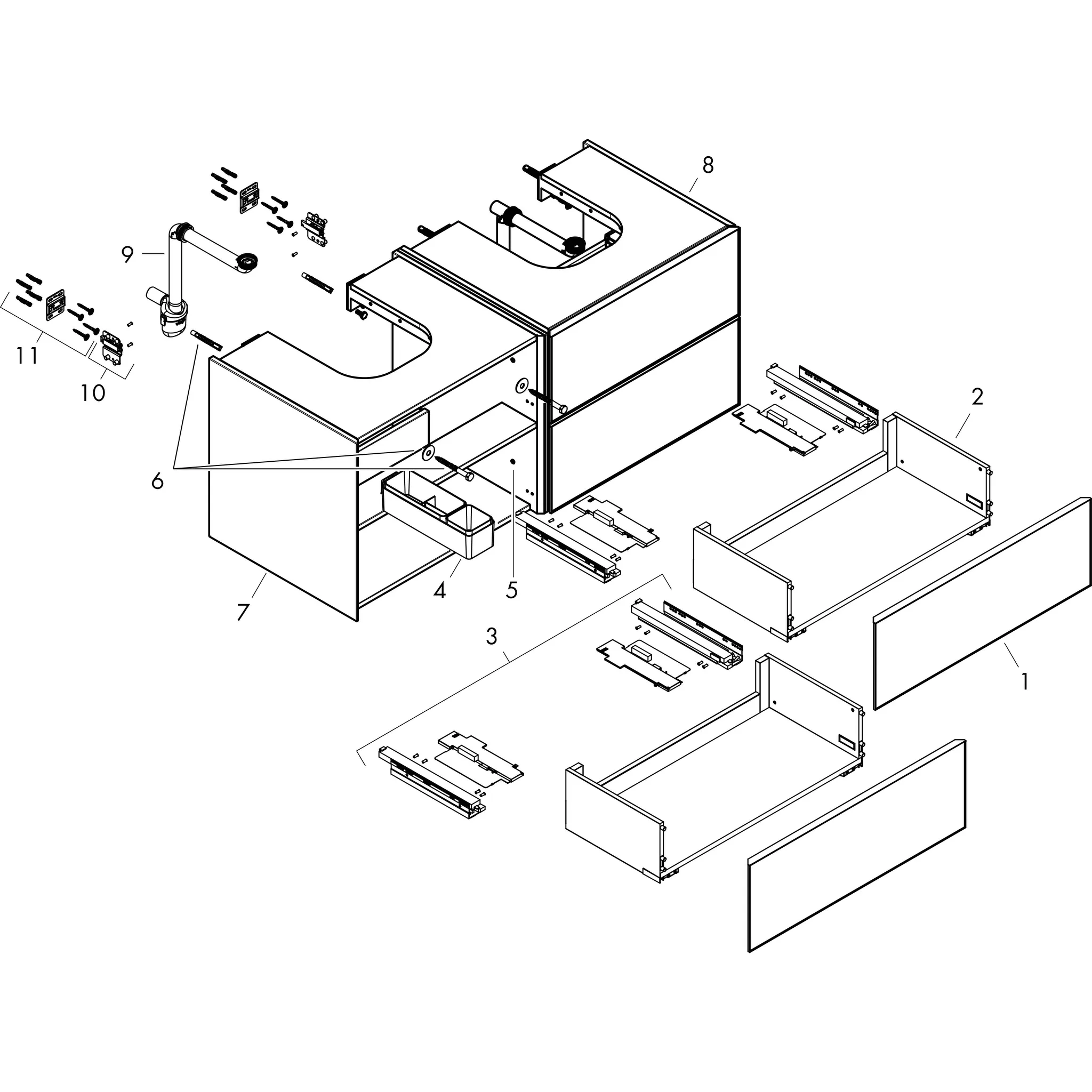 Xevolos E Waschtischunterschrank Sandbeige Matt 1570/550 mit 4 Schubkästen für Konsolen mit 2 Aufsatzwaschtischen geschliffen Bronze Struktur Xevolos E Waschtischunterschrank Sandbeige Matt 1570/550 mit 4 Schubkästen für Konsolen mit 2 Aufsatzwaschtischen geschliffen Bronze Struktur