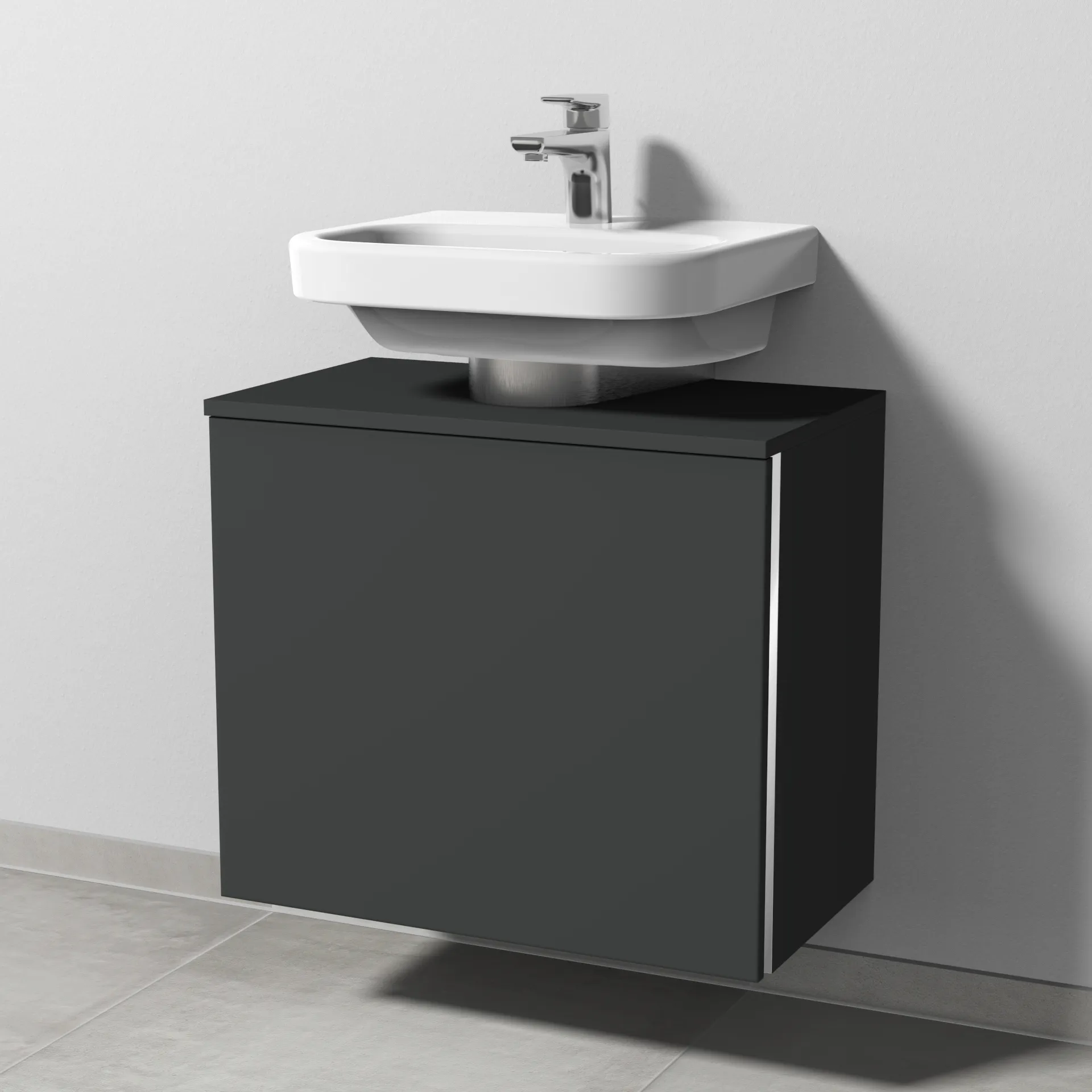 Sanipa Waschtischunterschrank „3way“ 600 × 526 × 350 mm in Graphit (matt)