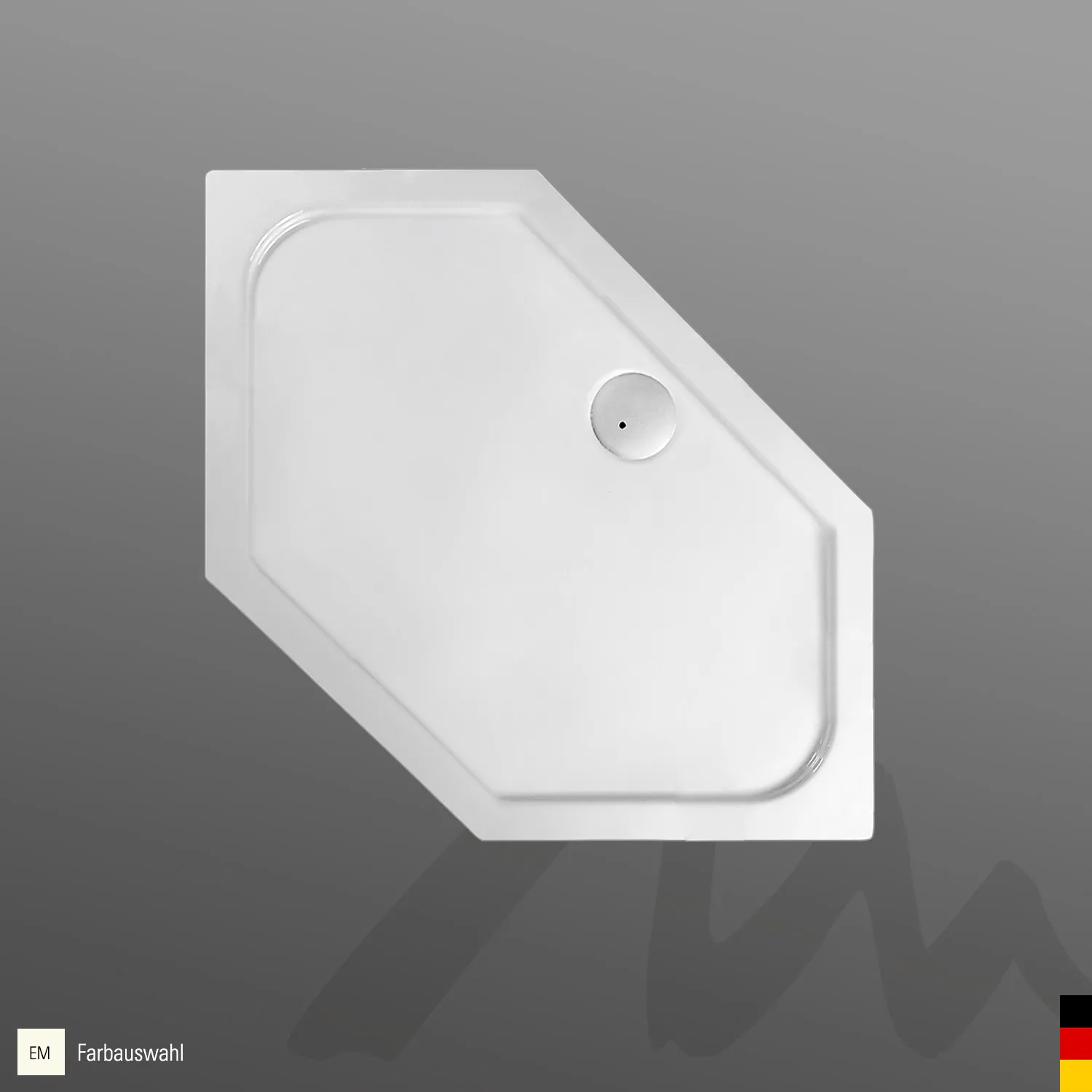 Mauersberger Acryl-Duschwanne cissus 100 SF 1000x1000(500)x65, Farbgruppe 3