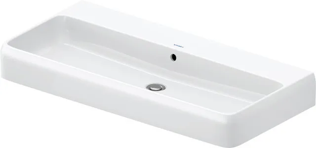 Wandwaschtisch geschliffen „Qatego“ 100 × 47 × 15 cm, ohne Hahnlochbohrung in mit HygieneGlaze