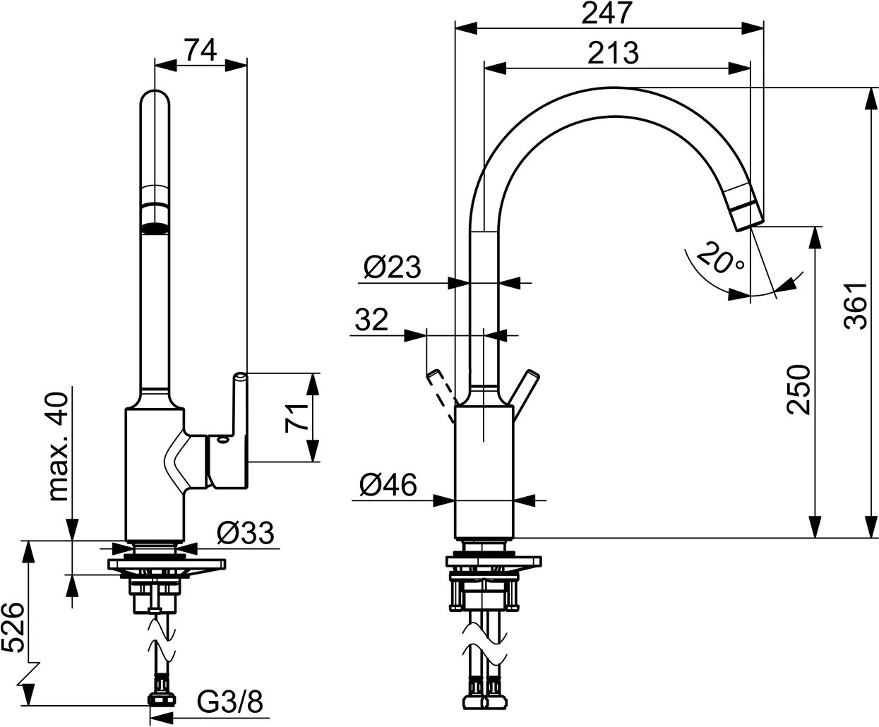 HansaVANTIS Küchenarmatur HansaVANTIS 5220 Chrom