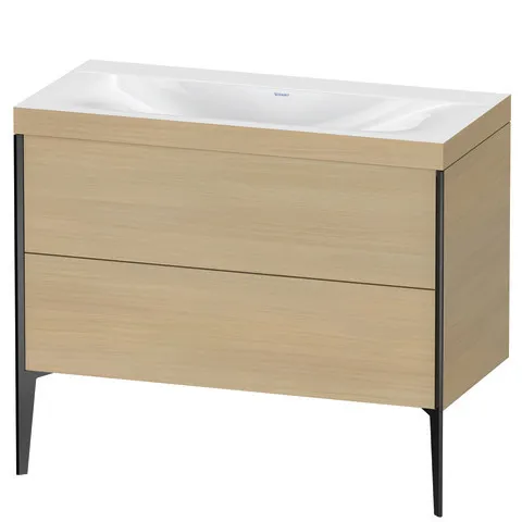 Duravit Waschtischunterschrank bodenstehend „XViu“ 100 × 61 × 48 cm in Mediterrane Eiche