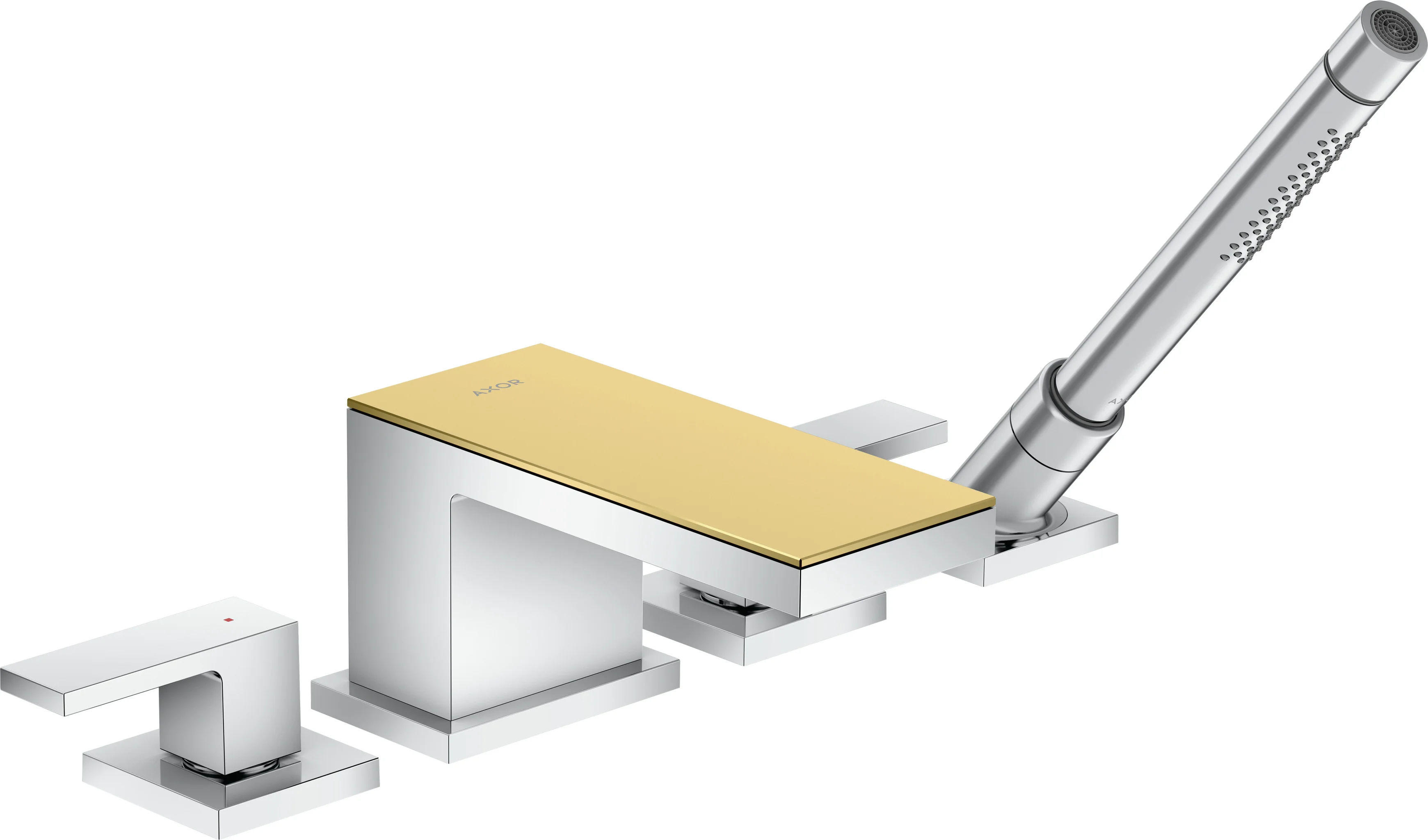 Hansgrohe AXOR MyEdition 4-Loch Wannenrandarmatur Chrom, Ausladung 151 mm, max. Durchfluss 22 l/min, Wannenrandmontage
