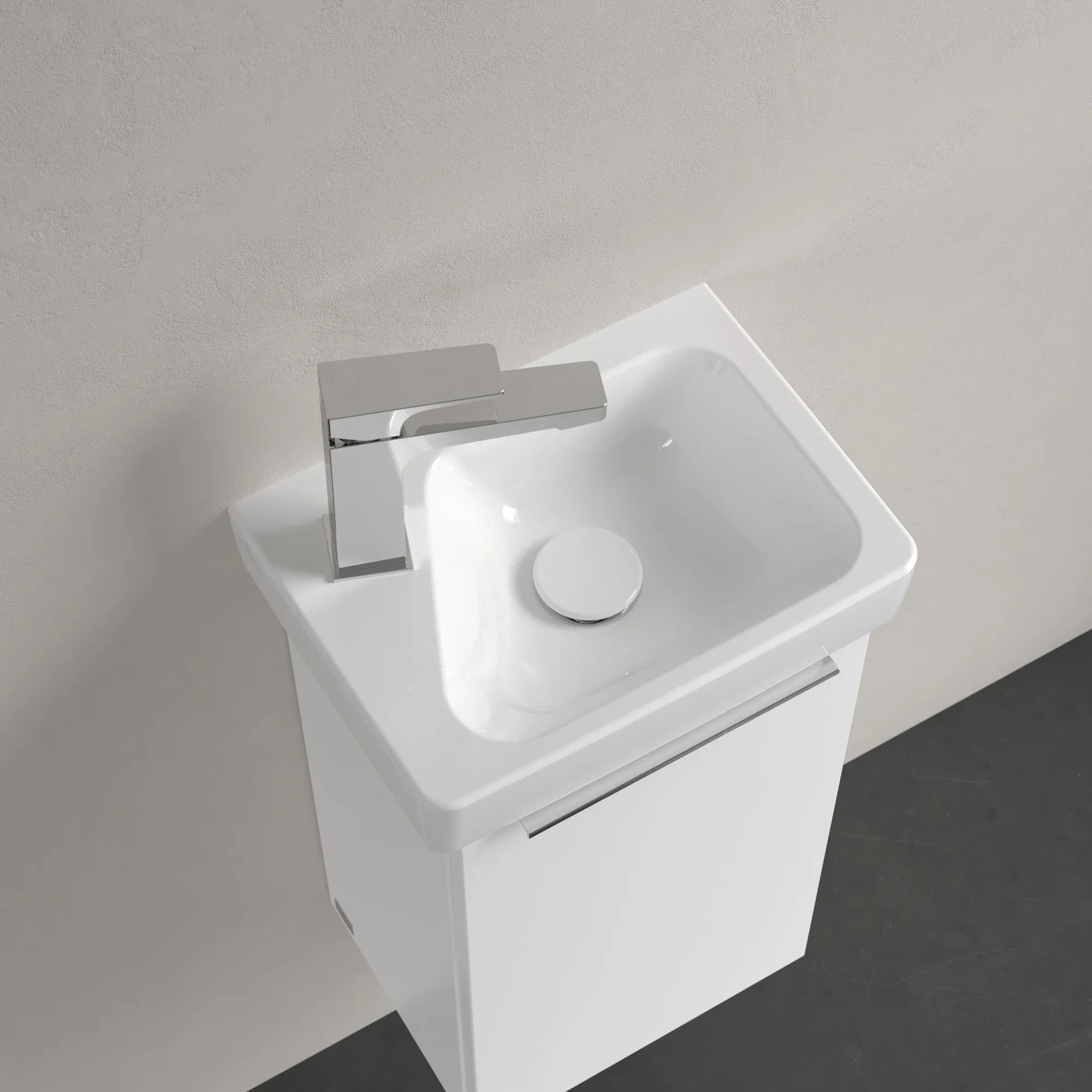 Villeroy & Boch Handwaschbecken Architectura, Rechteck, 360x260x135mm, glänzend weiß Alpin, 1-Loch-Armatur, Sanitärkeramik Villeroy & Boch Handwaschbecken Architectura, Rechteck, 360x260x135mm, glänzend weiß Alpin, 1-Loch-Armatur, Sanitärkeramik
