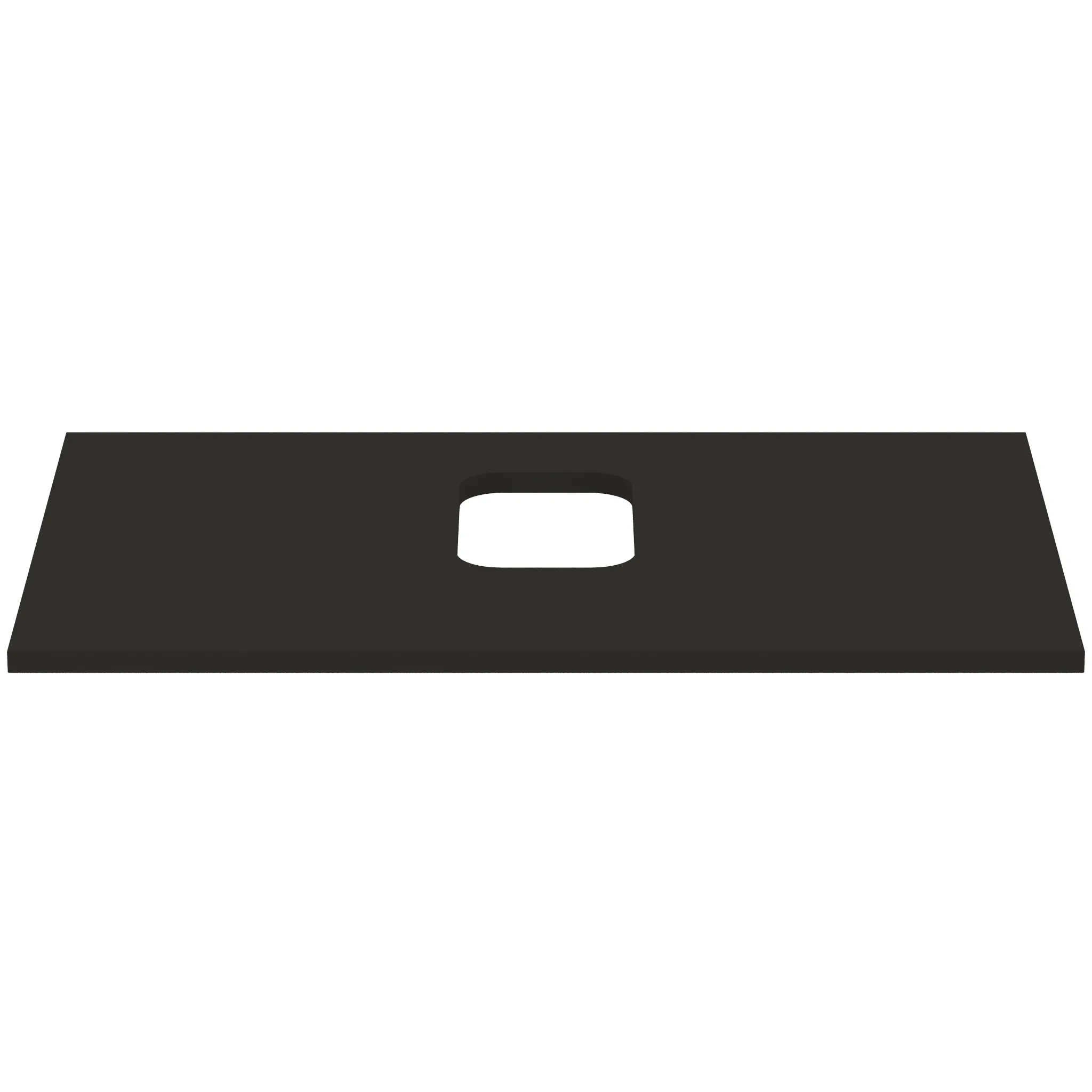 Waschtischplatte i.life B mittiger Ausschnitt für eine Schale 802x507x18mm Weiß matt