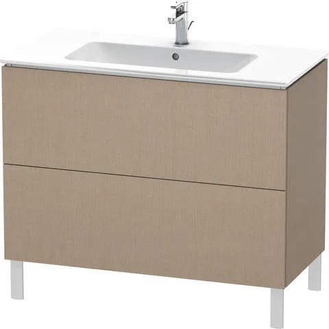 Duravit Waschtischunterschrank bodenstehend „L-Cube“ 102 × 70,4 × 48,1 cm Leinen