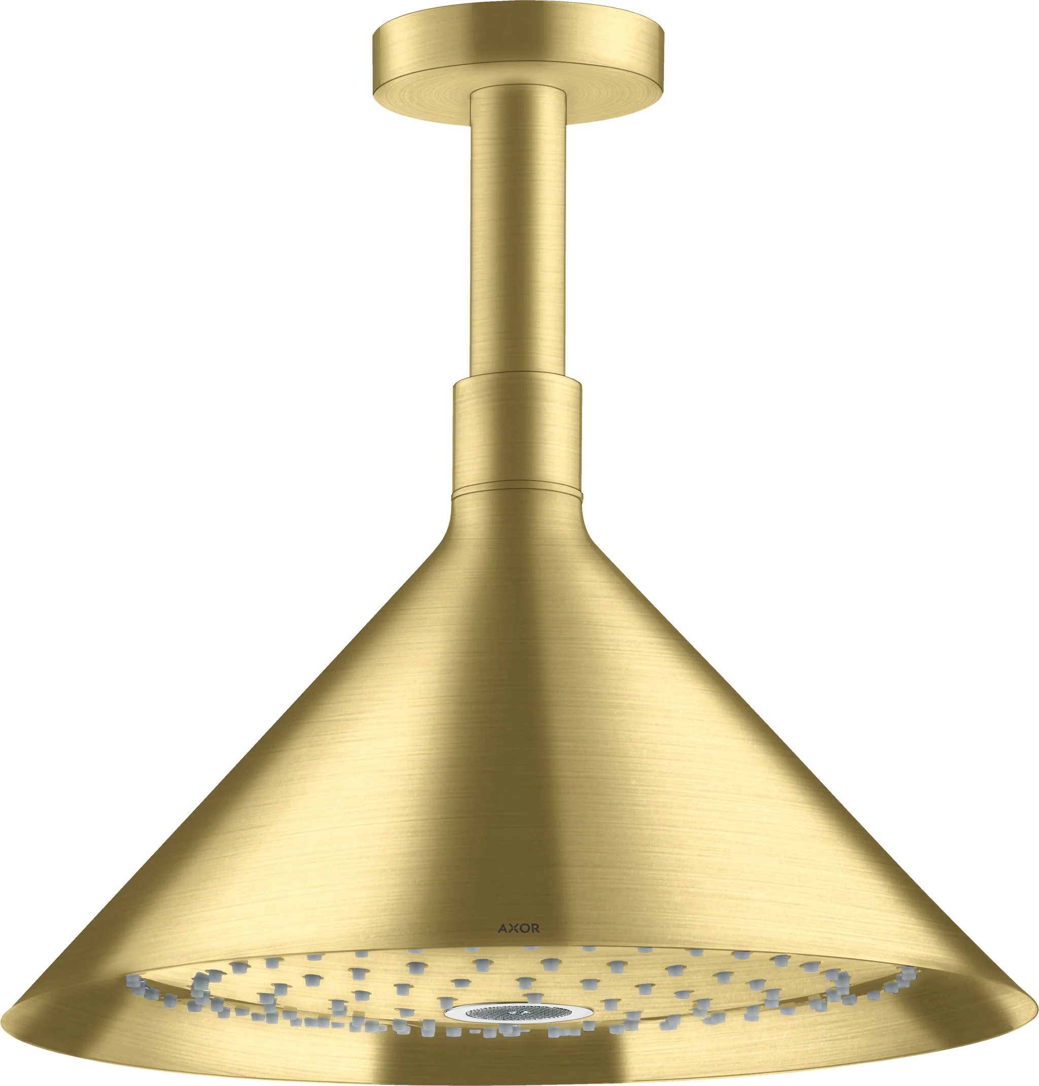 Hansgrohe AXOR Showers/ Front Kopfbrause 240 2jet mit Deckenanschluss BB, Brushed Brass, 279 mm Brausekopfgröße Hansgrohe AXOR Showers/ Front Kopfbrause 240 2jet mit Deckenanschluss BB, Brushed Brass, 279 mm Brausekopfgröße