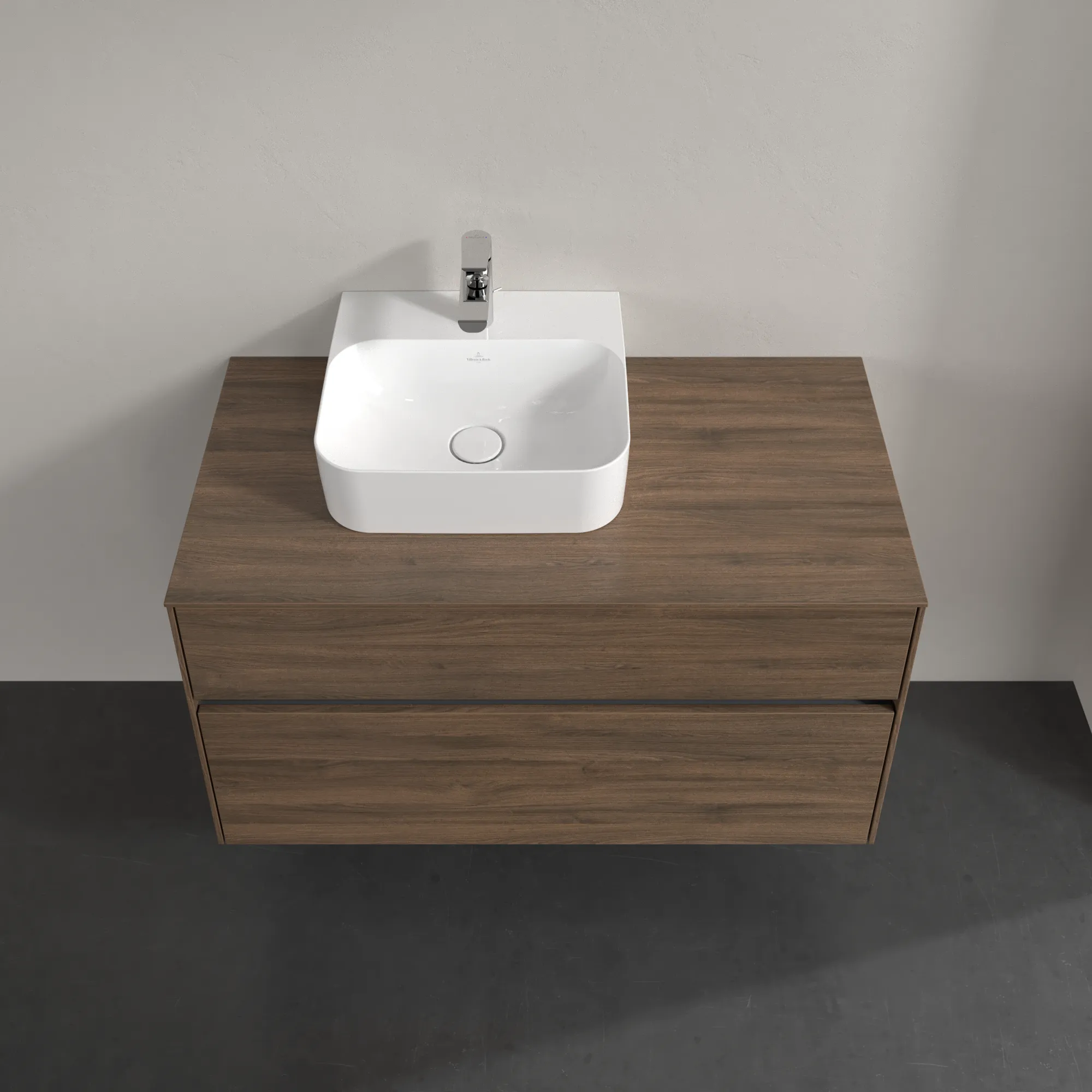 Villeroy & Boch Waschtischunterschrank „Collaro“ 1000 × 548 × 500 mm Arizona Oak, mit Beleuchtung, für Becken links Villeroy & Boch Waschtischunterschrank „Collaro“ 1000 × 548 × 500 mm Arizona Oak, mit Beleuchtung, für Becken links