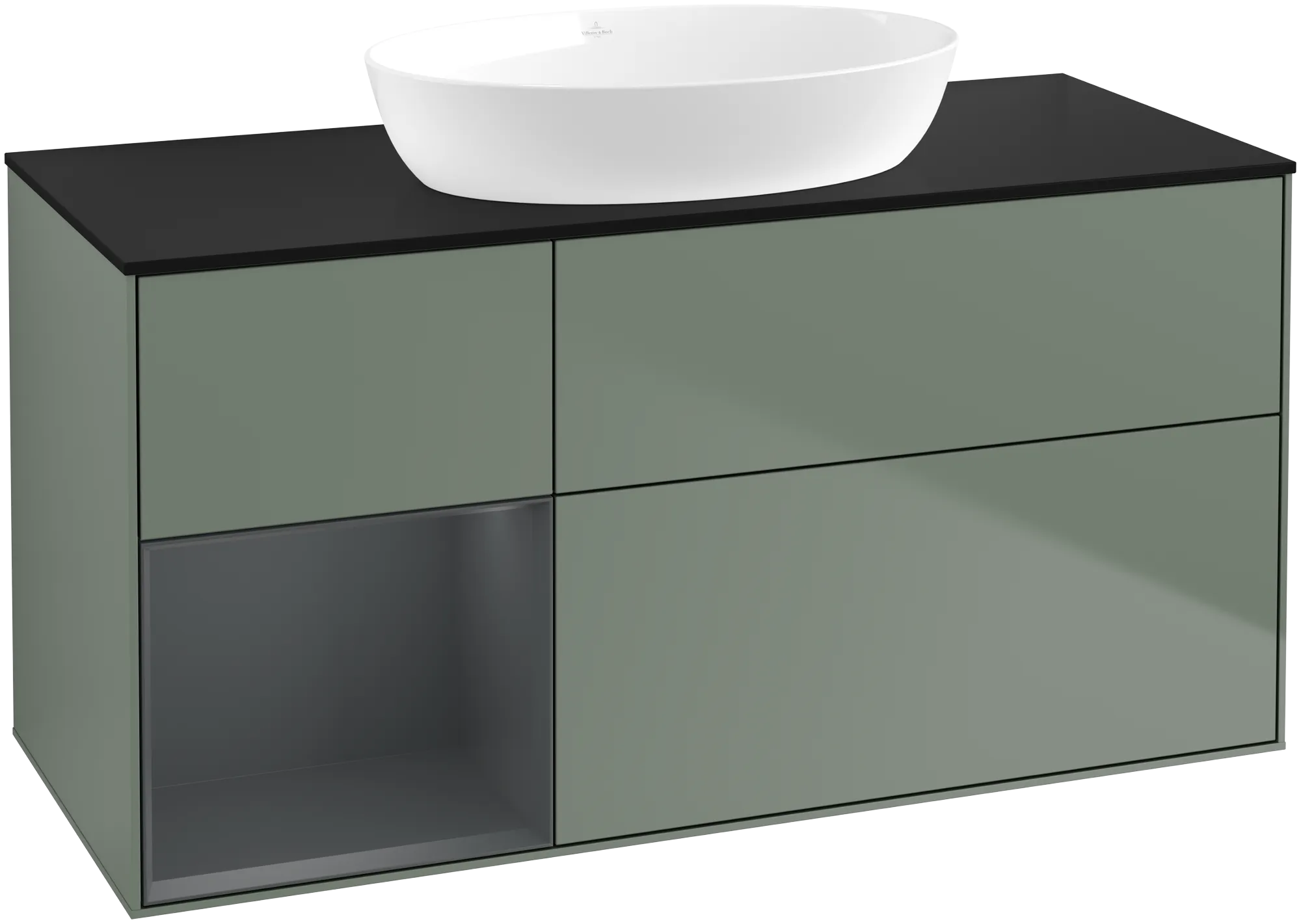 Villeroy & Boch Finion Waschbeckenunterschrank GA6 1200x603x501mm Olive Matt / Midnight Blue Matt