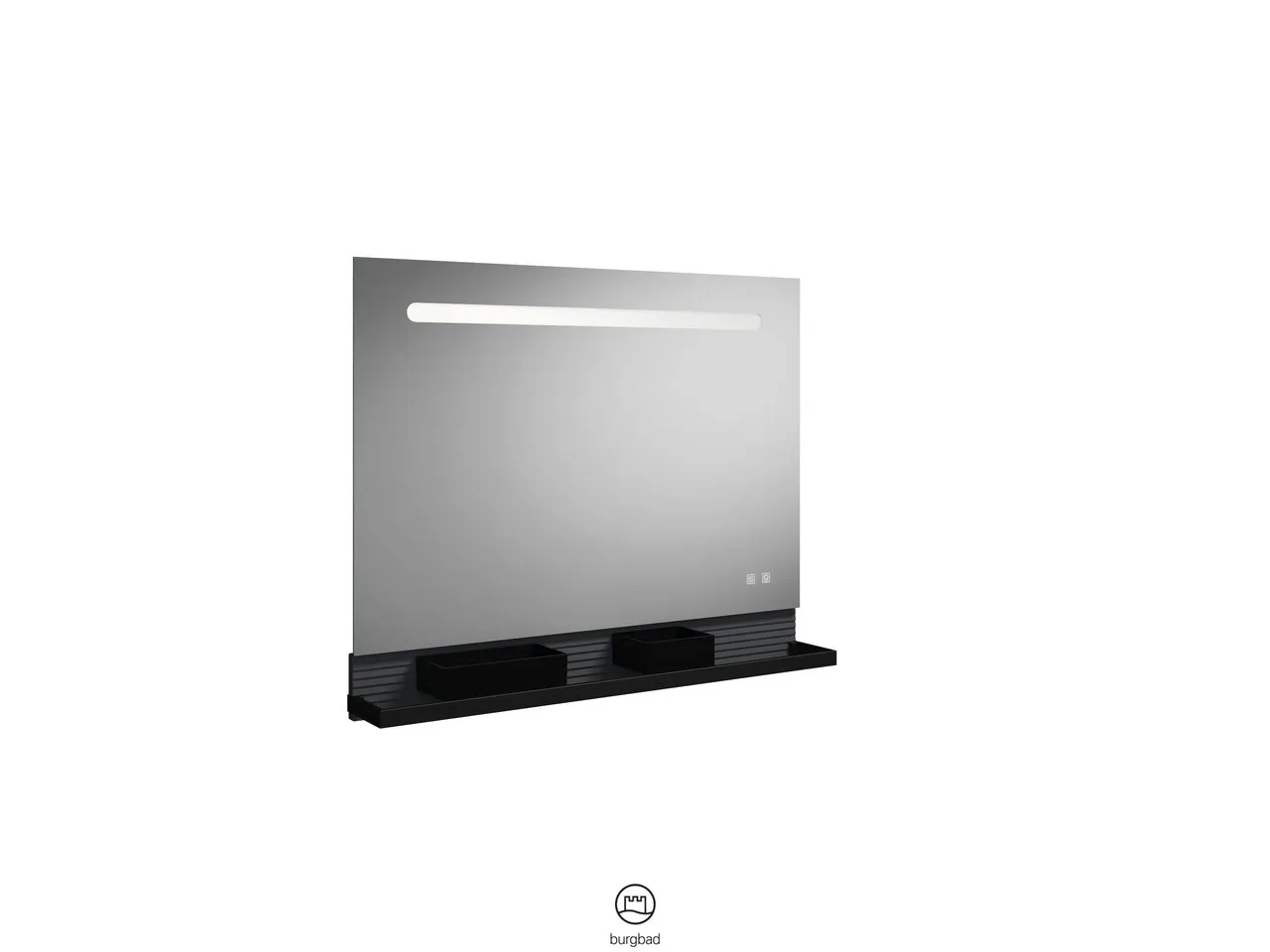 burgbad Fiumo Leuchtspiegel, 1000x817 mm, Alu-Optik, LED 5700 K, 2 USB-Ports, Spiegelheizung 38 W, IP44 burgbad Fiumo Leuchtspiegel, 1000x817 mm, Alu-Optik, LED 5700 K, 2 USB-Ports, Spiegelheizung 38 W, IP44