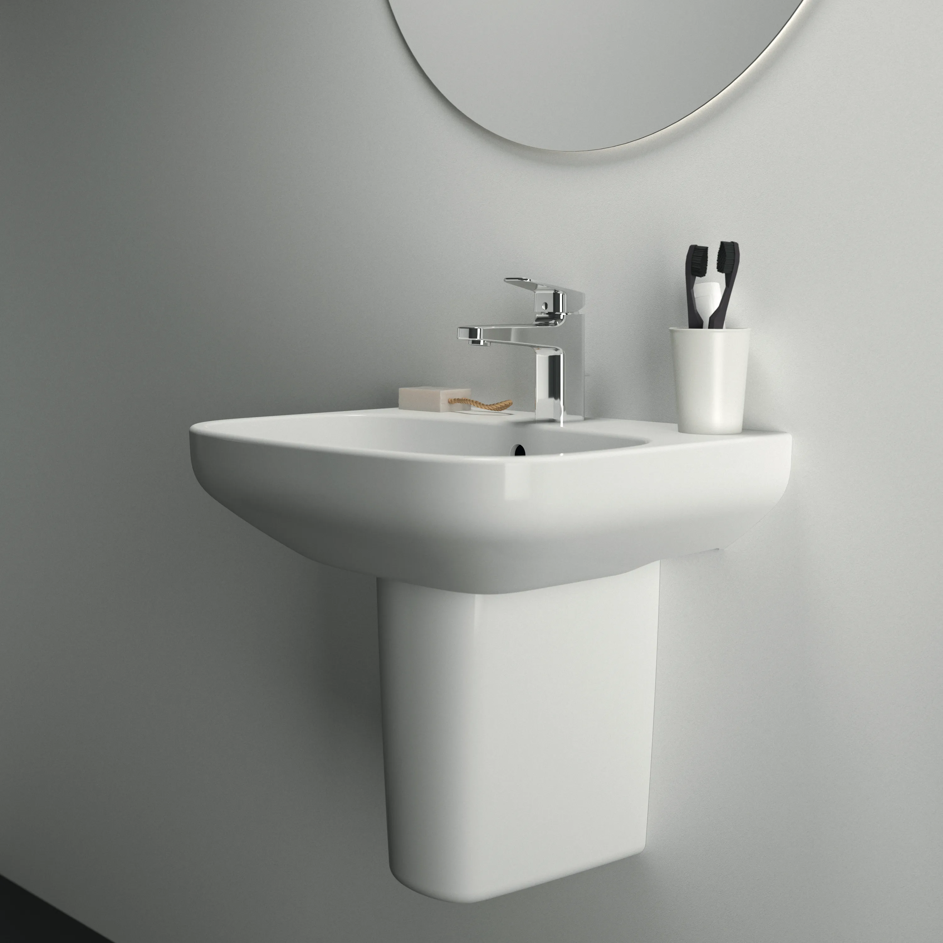 Waschbecken „i.lifeA“ 65 × 48 × 18 cm, Hahnlochposition mittig Waschbecken „i.lifeA“ 65 × 48 × 18 cm, Hahnlochposition mittig