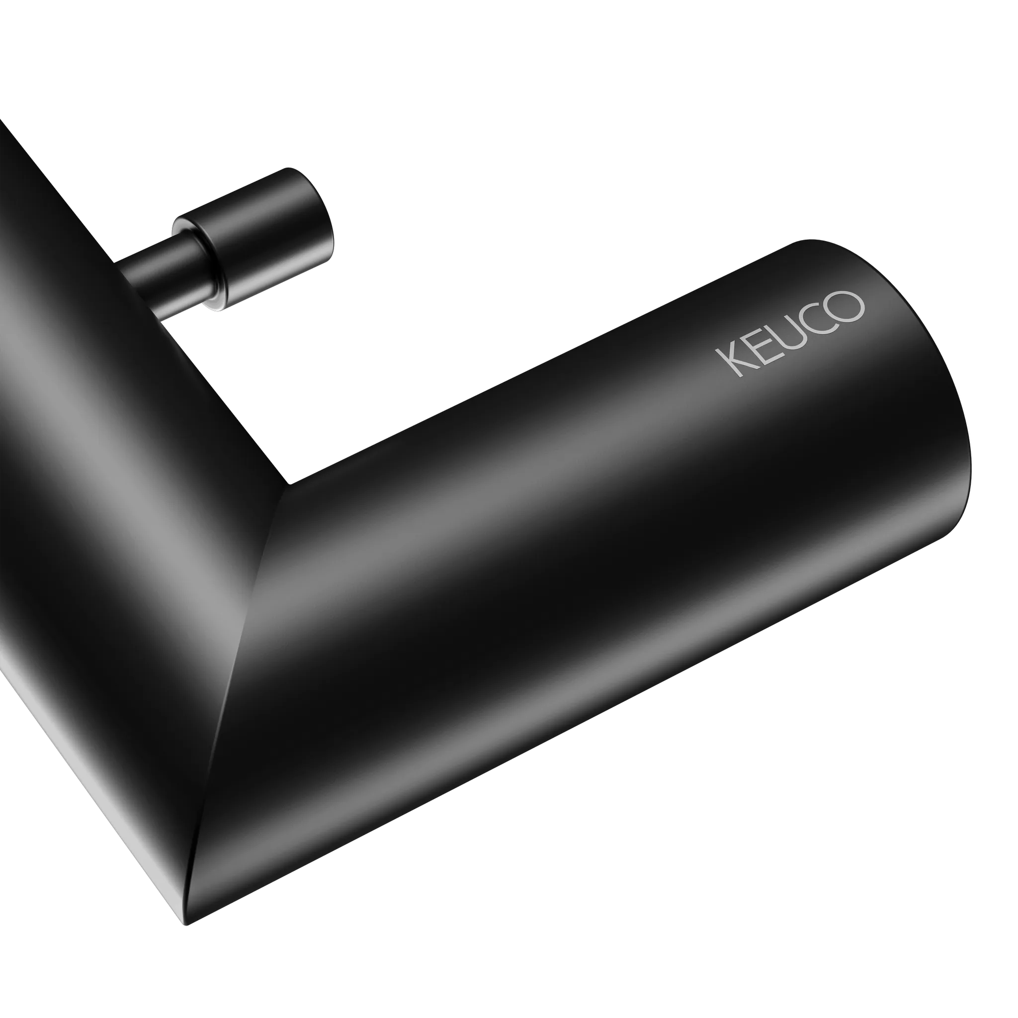 KEUCO REVA Badetuchhalter mit integriertem Haken 600 mm schwarz matt