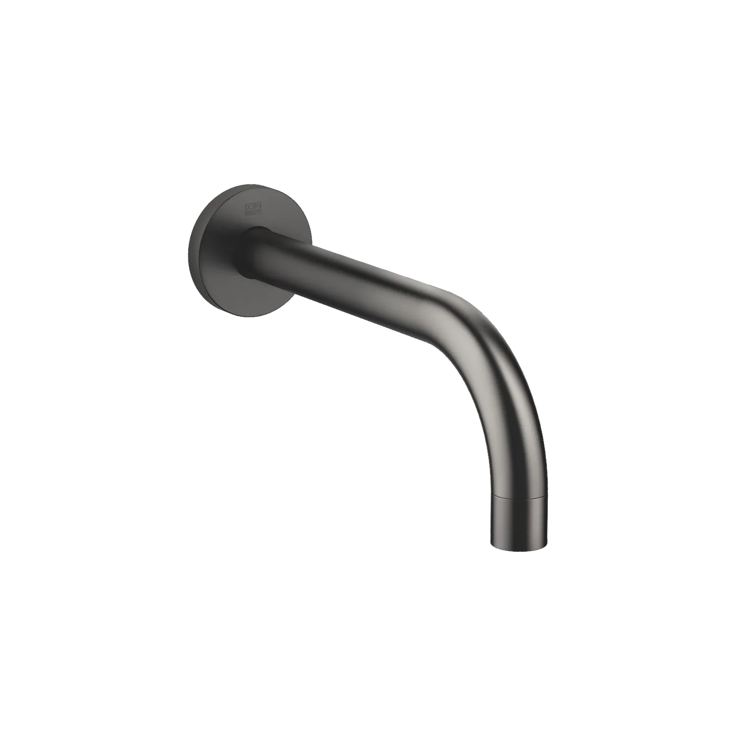 Dornbracht Waschtisch-Wand-Auslauf SERIENSPEZIFISCH Dark Platinum gebürstet, Ausladung 190 mm, starrer Auslauf, runder luftangereicherter Strahl,