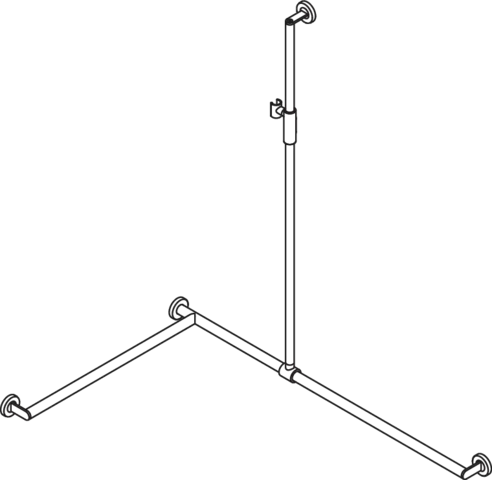 HEWI Haltegriff Ausführung links „System 900“ in Weiß tiefmatt / Hellgrau matt, Befestigung verdeckt HEWI Haltegriff Ausführung links „System 900“ in Weiß tiefmatt / Hellgrau matt, Befestigung verdeckt