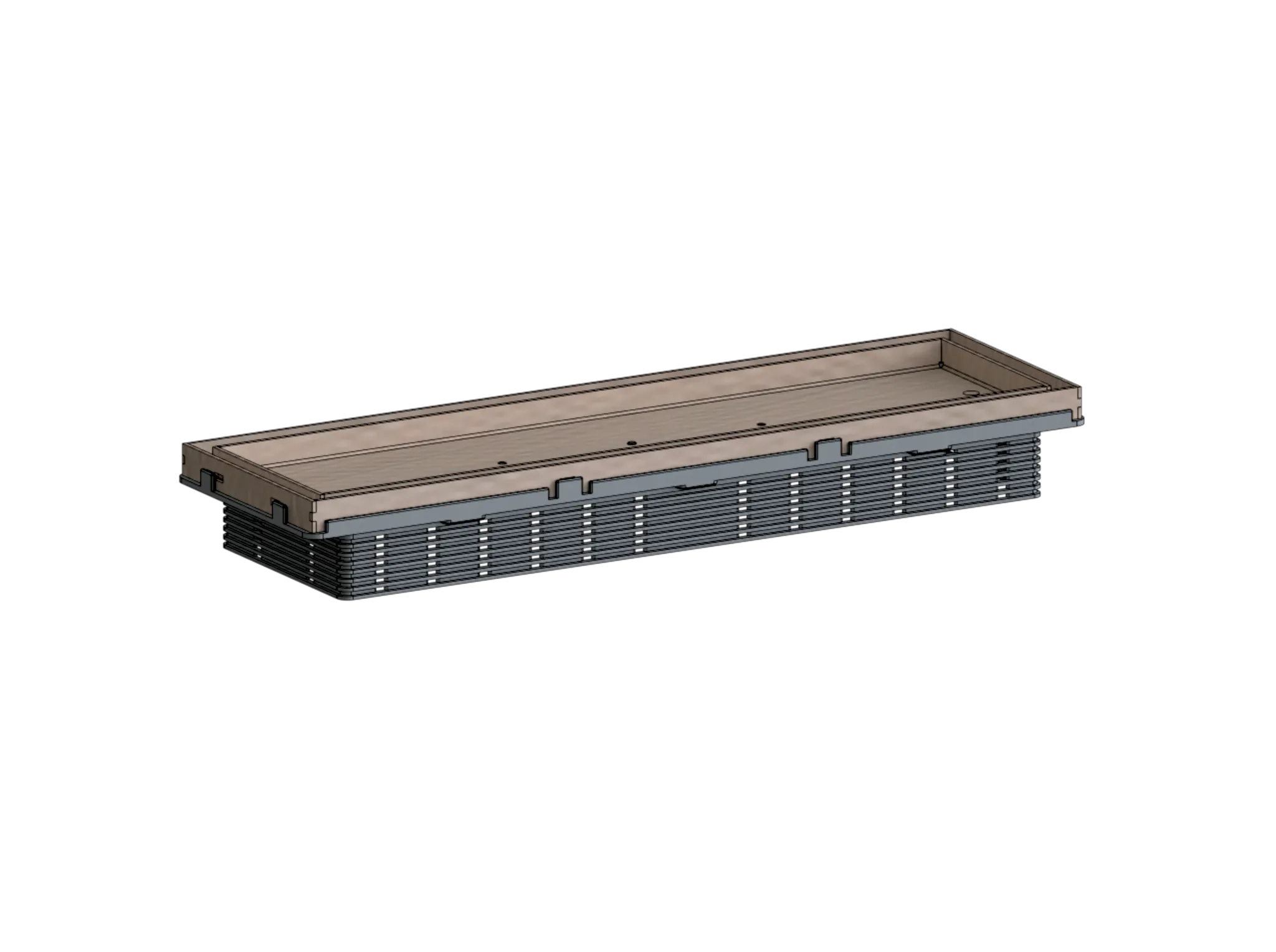 Duschrinne CeraFrame Connect, rotgold matt, 300 x 90 mm