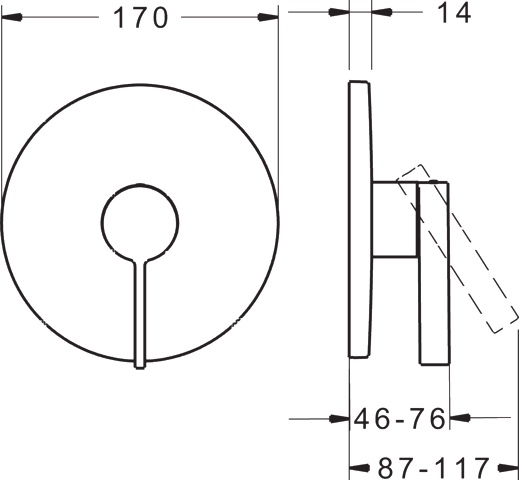 Einhebelmischer Fertigmontageset für Brausebatterie LOFT 8773 Rosette rund Chrom Einhebelmischer Fertigmontageset für Brausebatterie LOFT 8773 Rosette rund Chrom