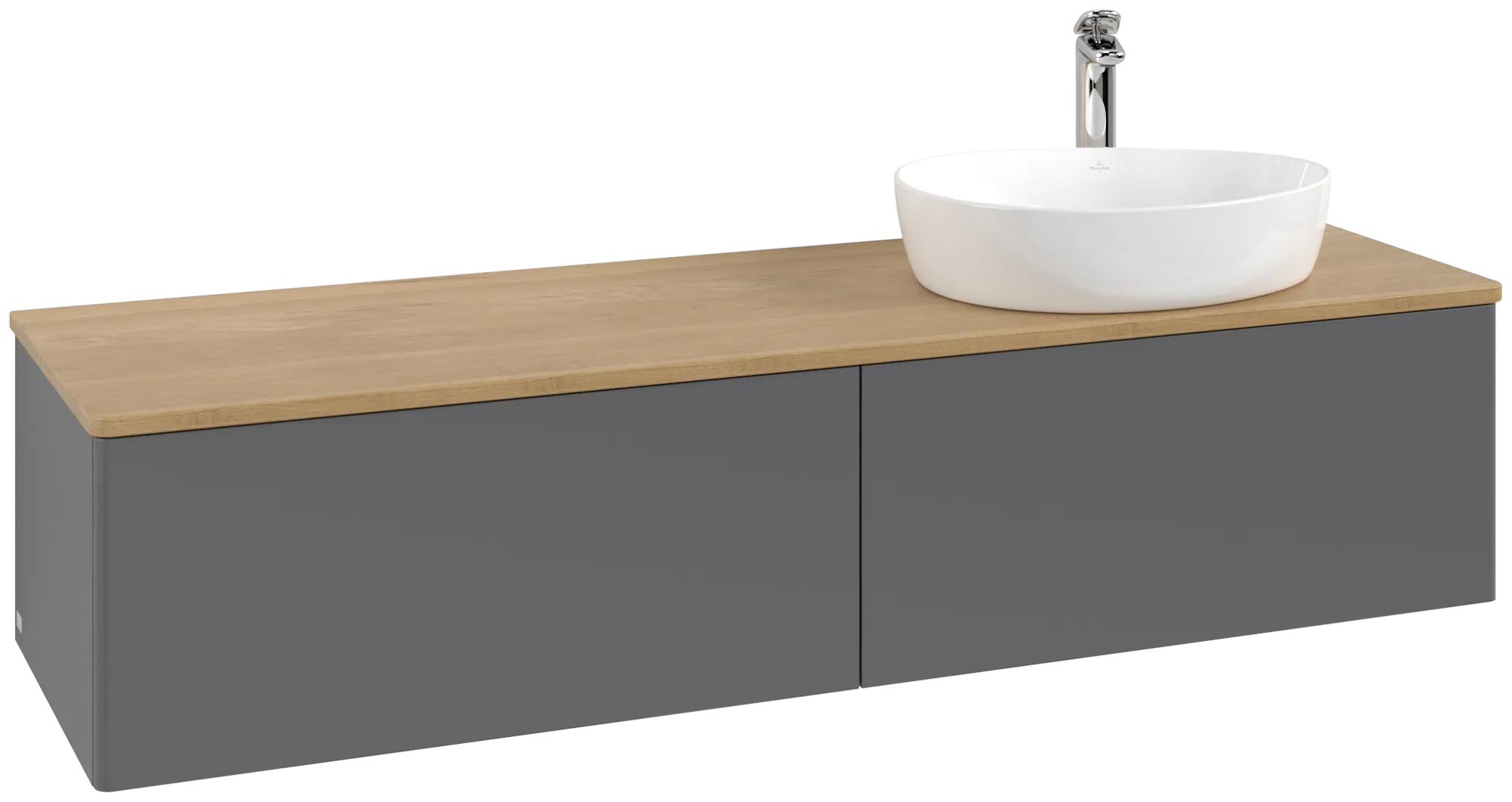 Villeroy & Boch Antao Waschbeckenunterschrank K38_5, anthrazit matt / Eiche natur